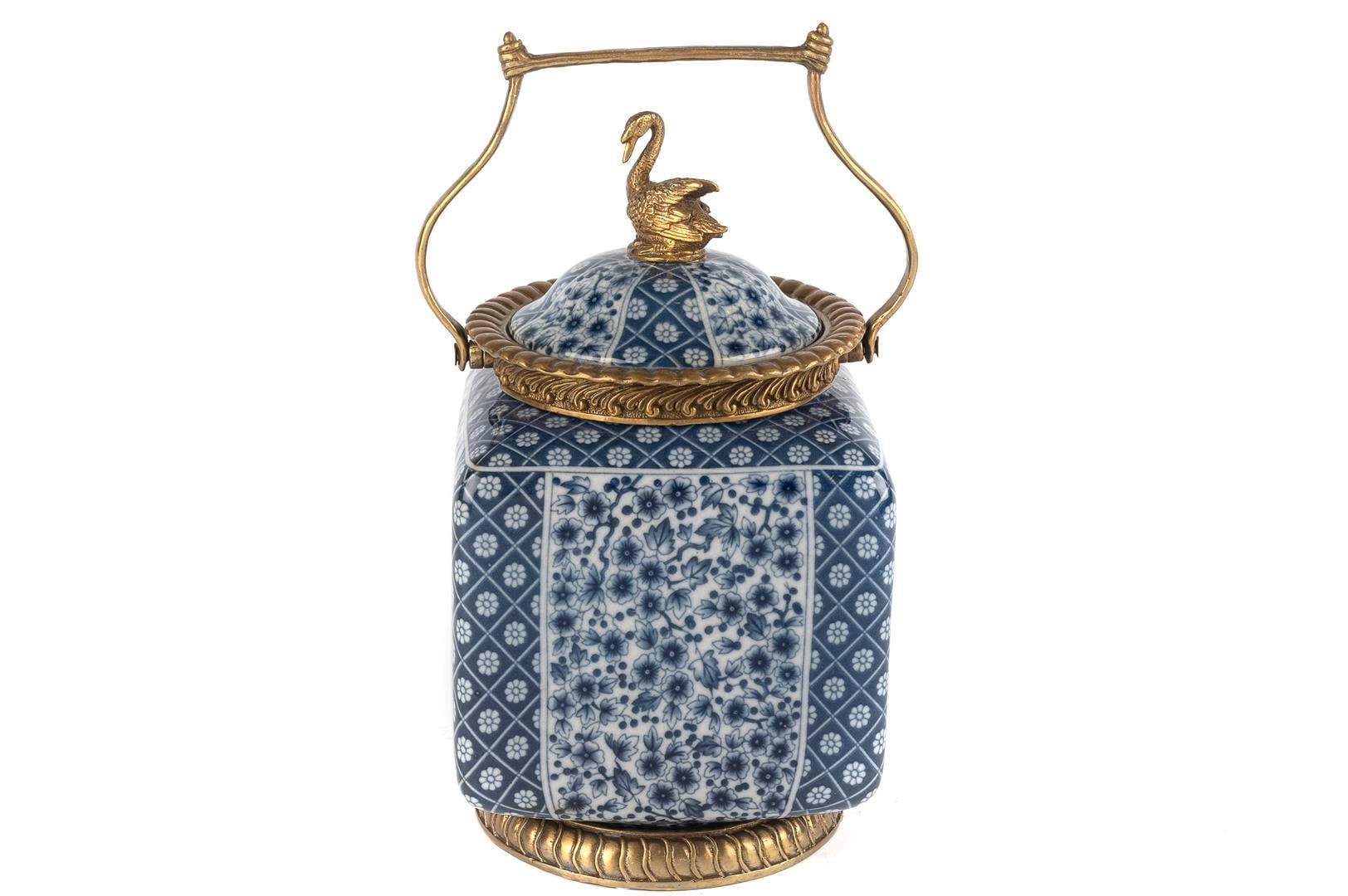 MİKASA BLUE BLANC GOLD PORS DEKOR KUTU 14X14X27 CM