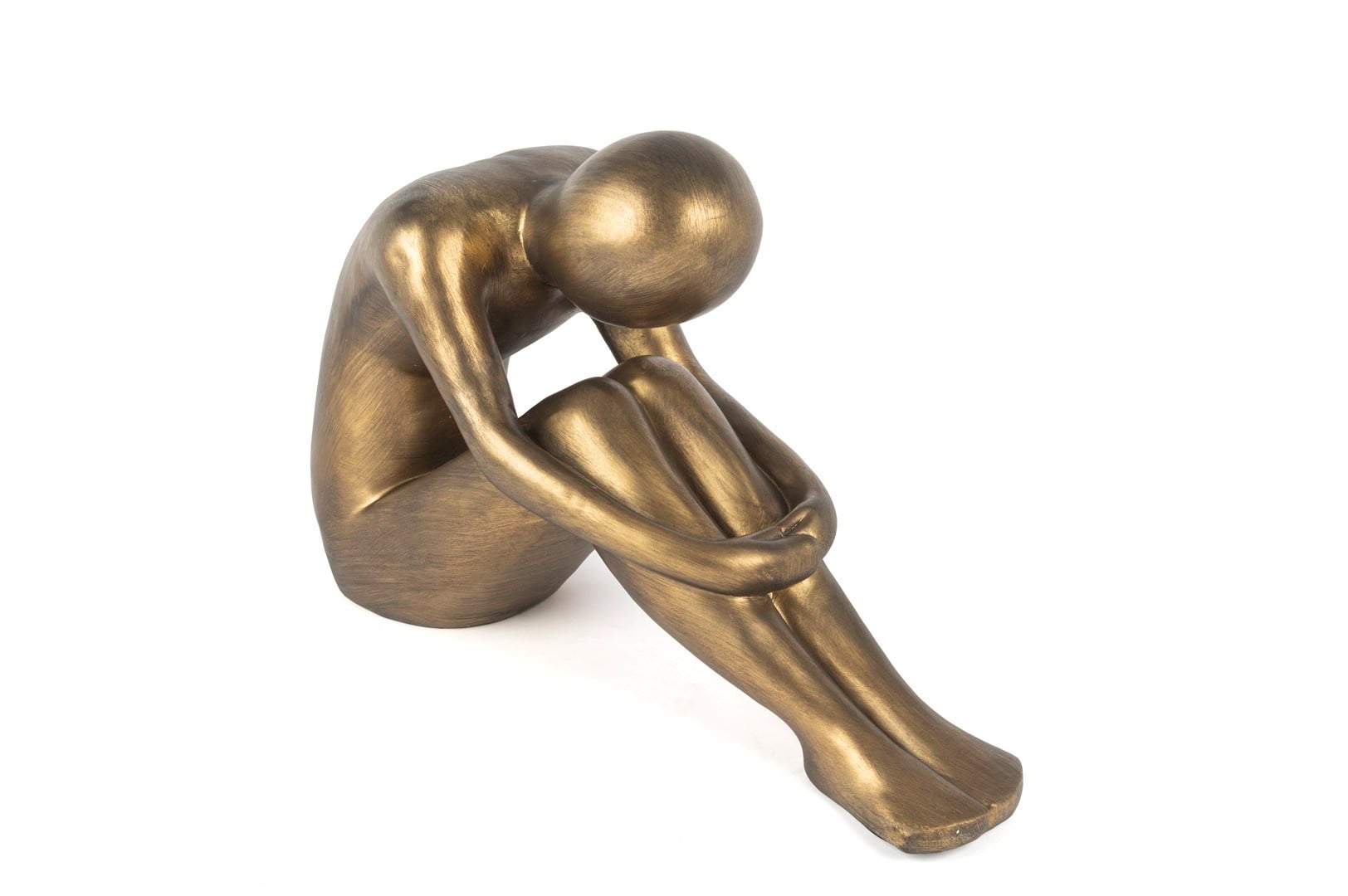 Mikasa Bronz Oturan İnsan Figürü 55x23x38cm