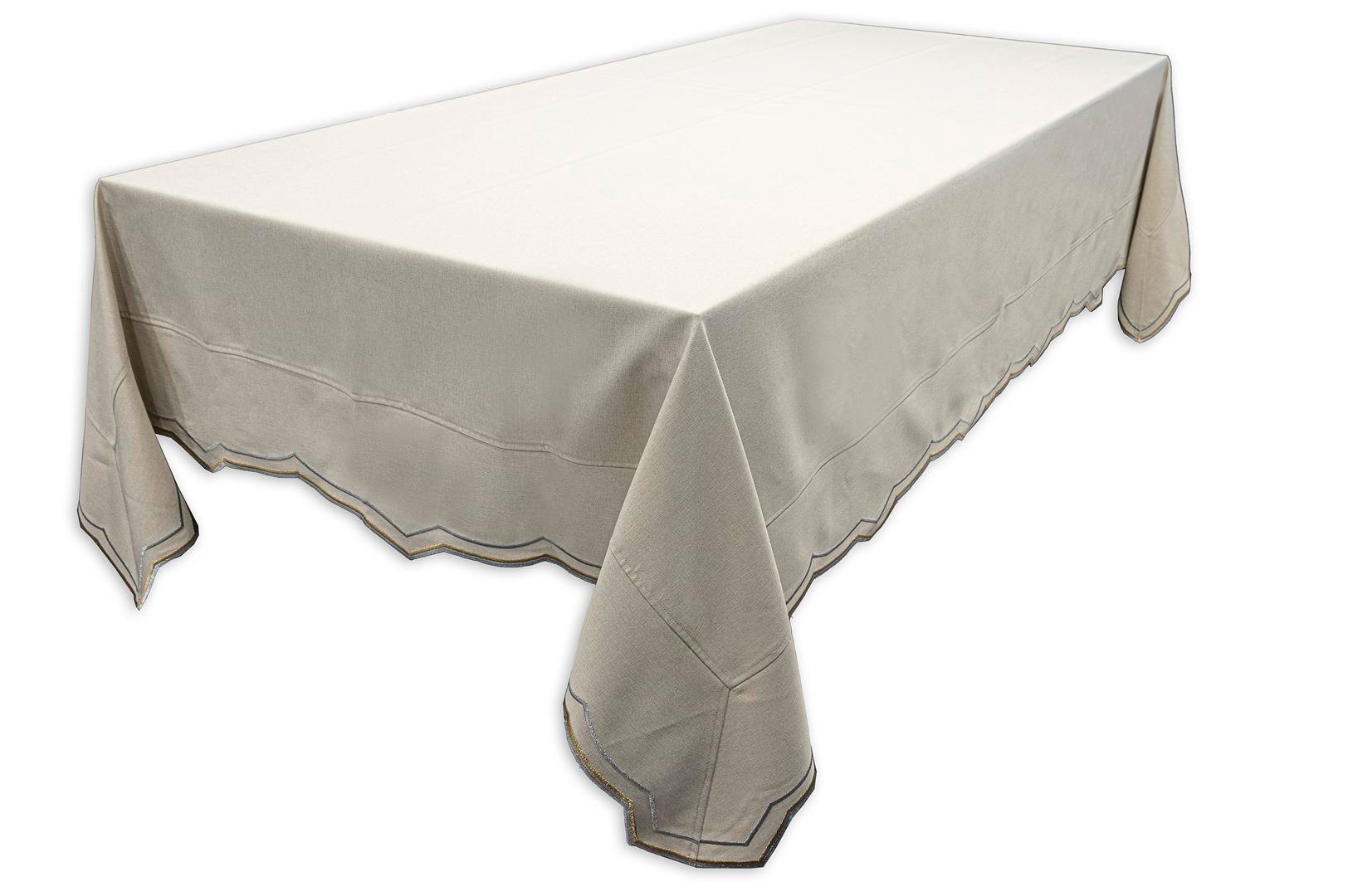 MİKASA CARLA GÜMÜŞ ALTIN MASA ÖRTÜSÜ 180X280 CM