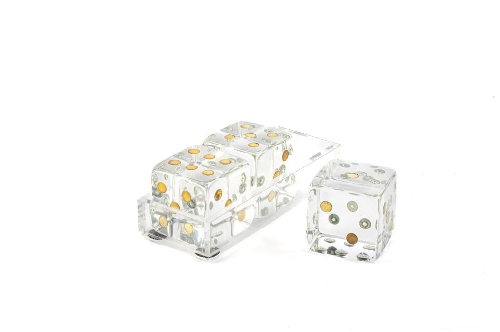 MİKASA Clear Akrilik Dek 3lü Zar Seti 16x6x6cm