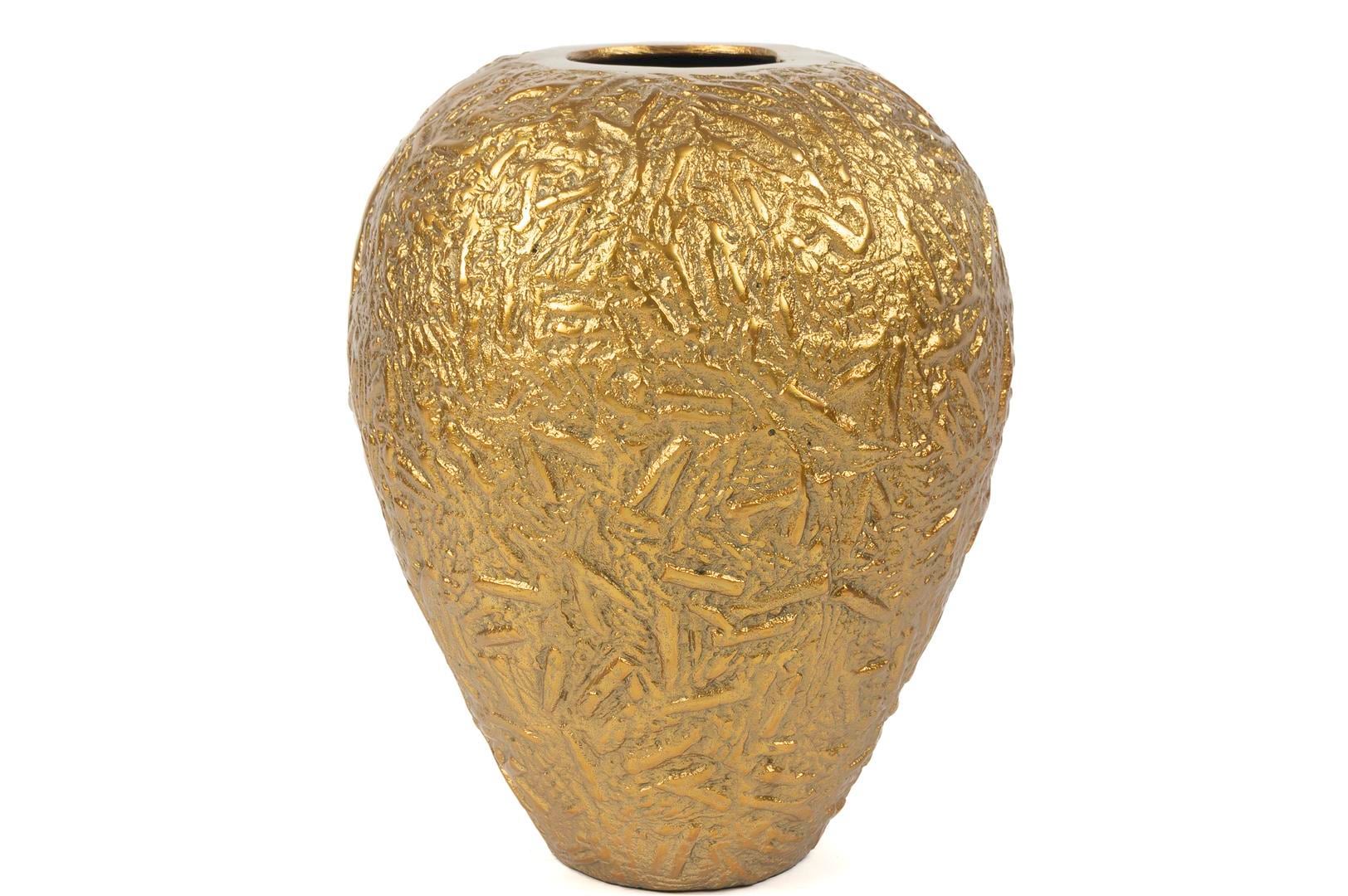 MİKASA GOLD KABARTMALI VAZO 27X27X32 CM