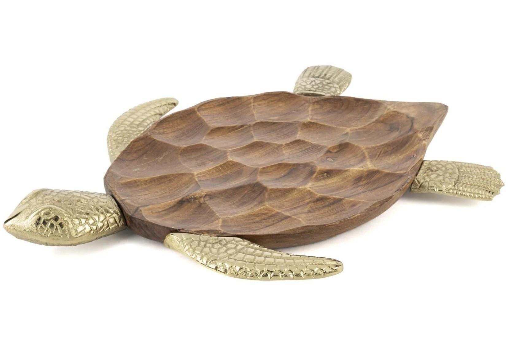 MİKASA Gold Kaplumbağ Dek Ahşap Tabak  45x34x6cm
