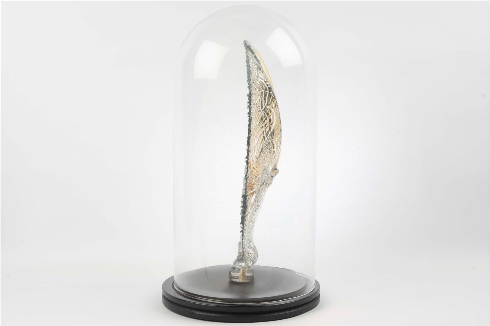 MİKASA GOLD KRİSTAL YAPRAK KURBAĞA FANUS 42X22 CM
