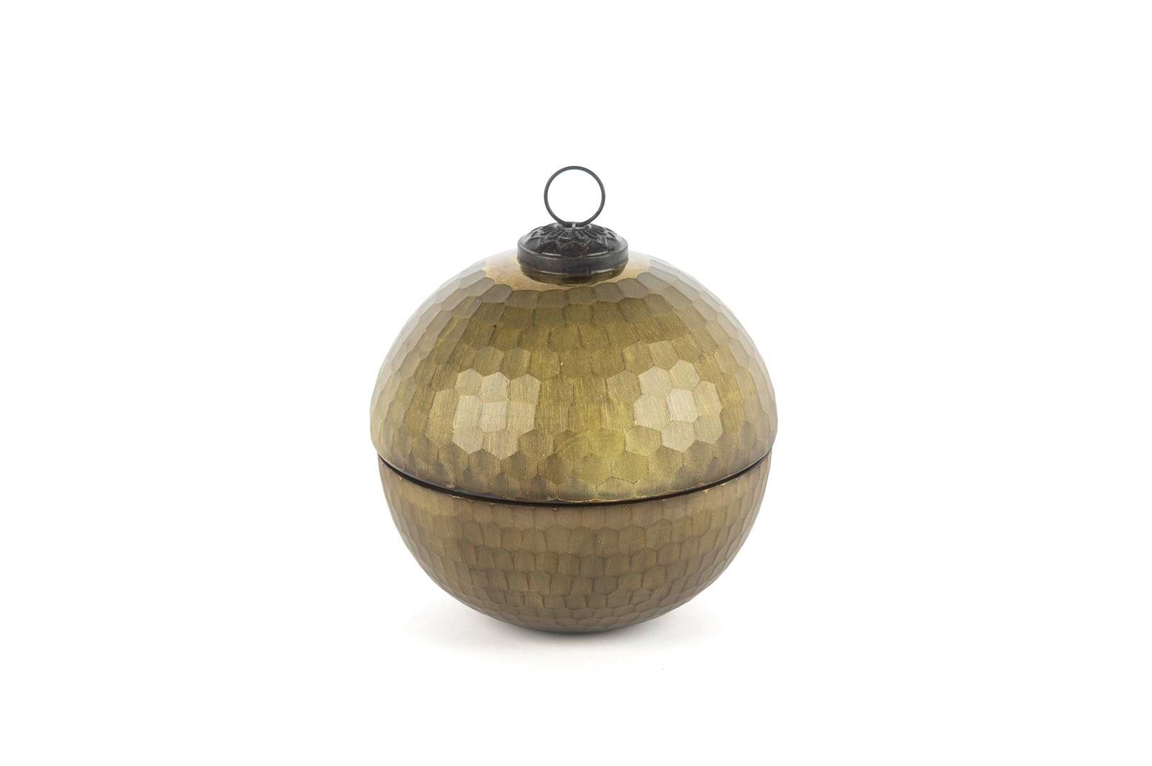 MİKASA Green Gold Kapaklı Cam Mum Bergamot 12x13cm