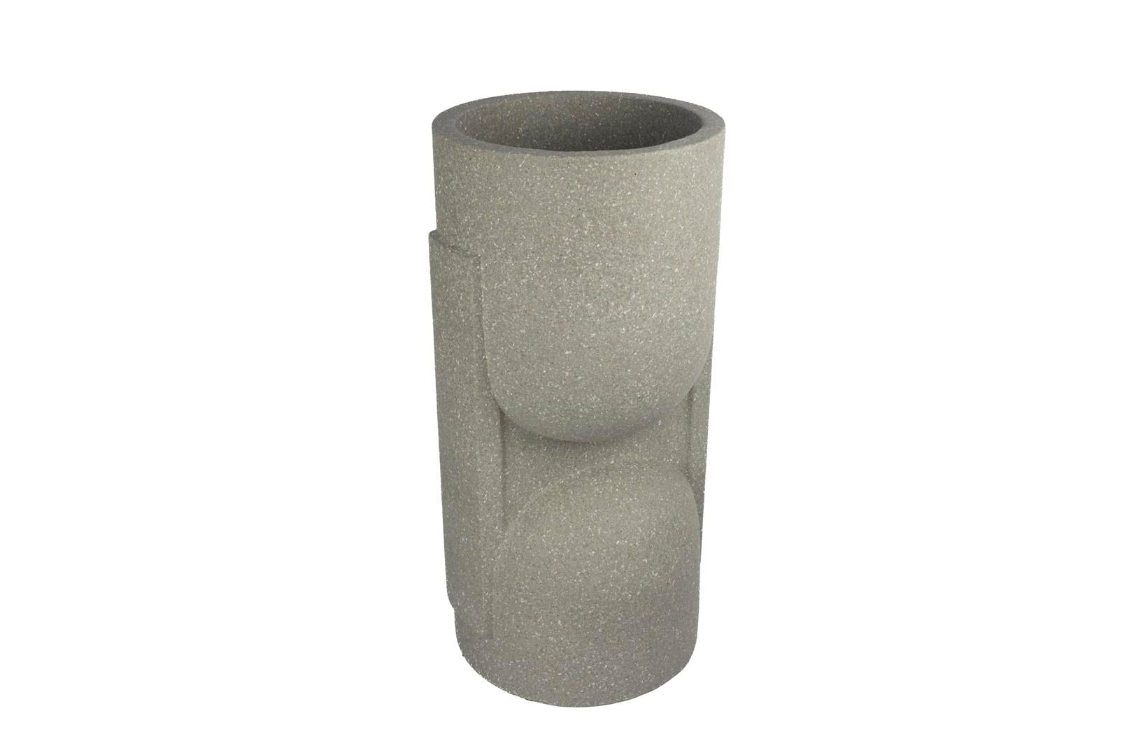 MİKASA GRİ POLYRESİN SAKSI 35X72 CM