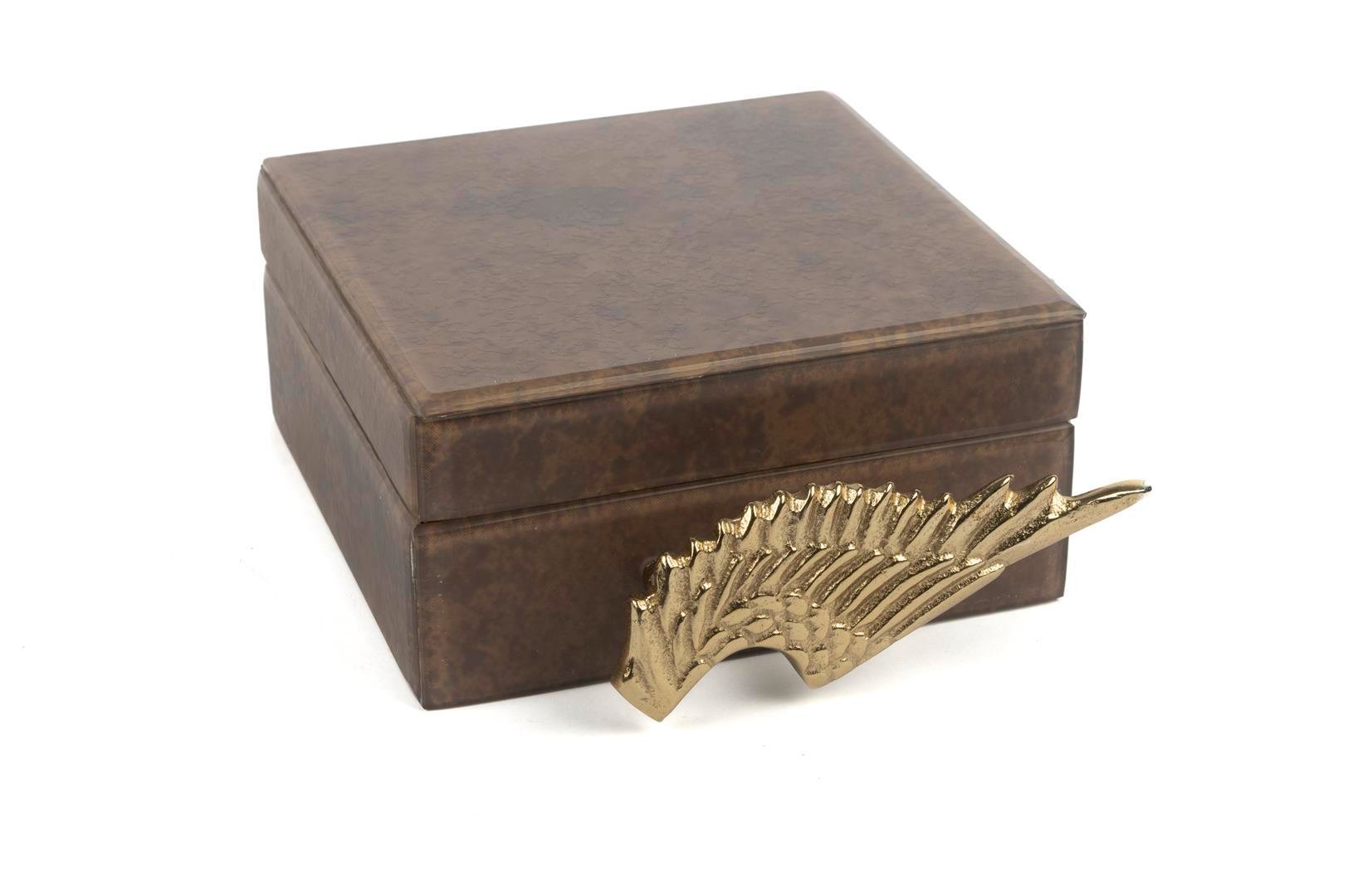 mikasa Kahve Gold Kulplu Kutu 17x17x8cm