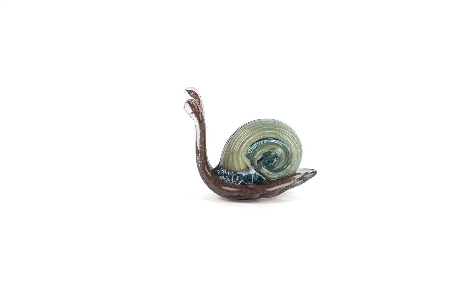 Mikasa Kahve Turkuaz Cam Dek Salyangoz 13x11cm