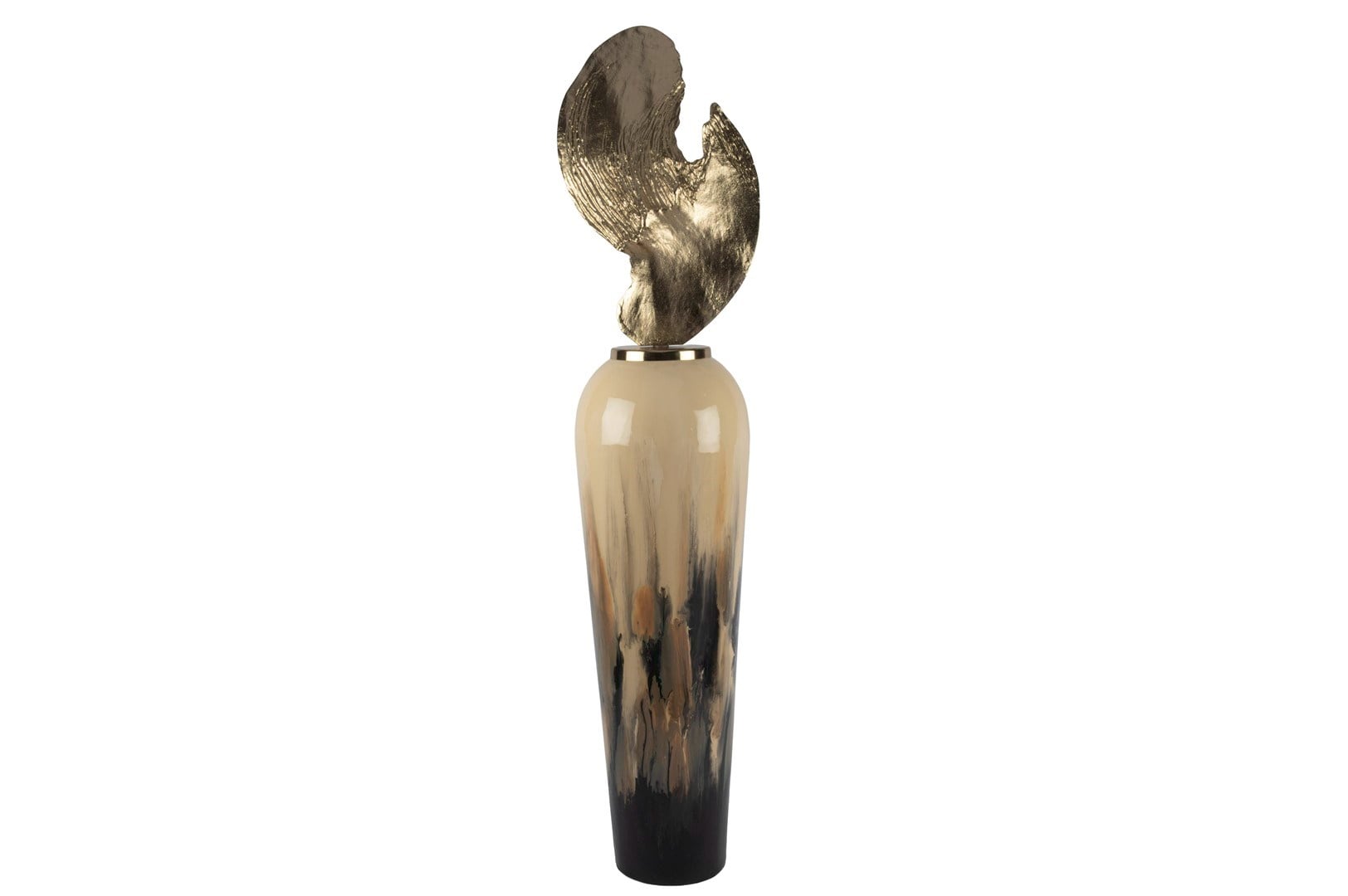 Mikasa Krem Boyalı Cam Gold Başlıklı Küp 30x27x131cm