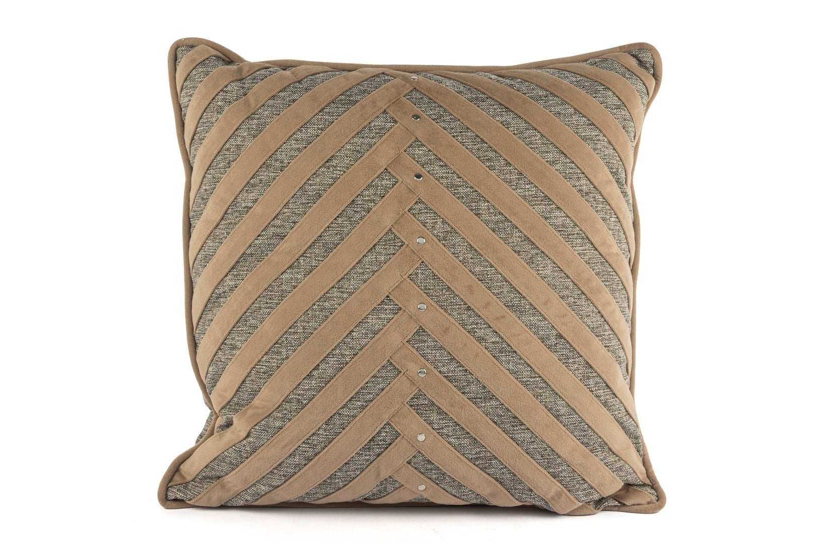 Mikasa Love Bej Gri Çizgili 50x50 Yastık