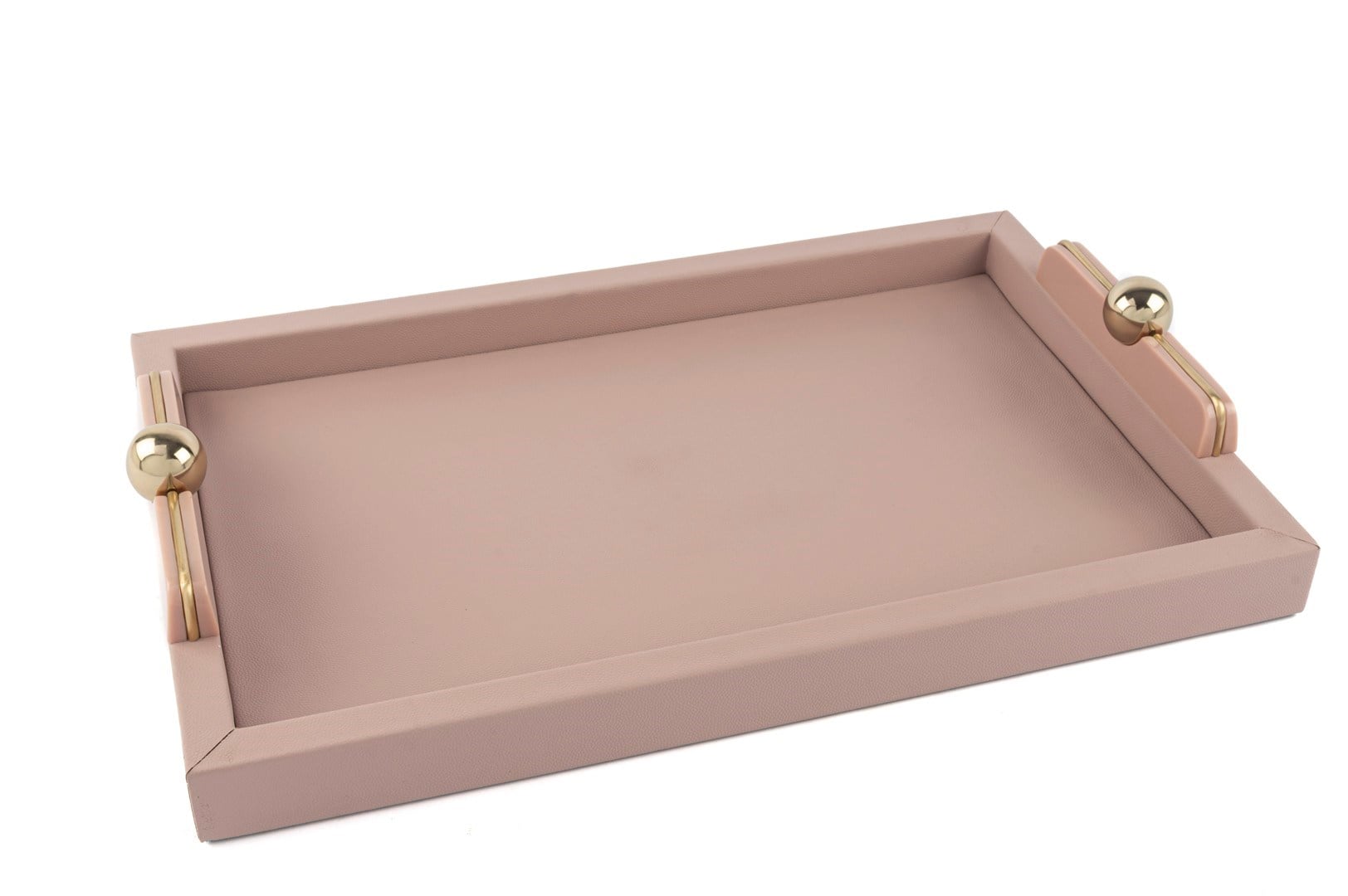 Mikasa Rex Pembe Deri Gold Kulplu Dik Tepsi 45x28x8cm