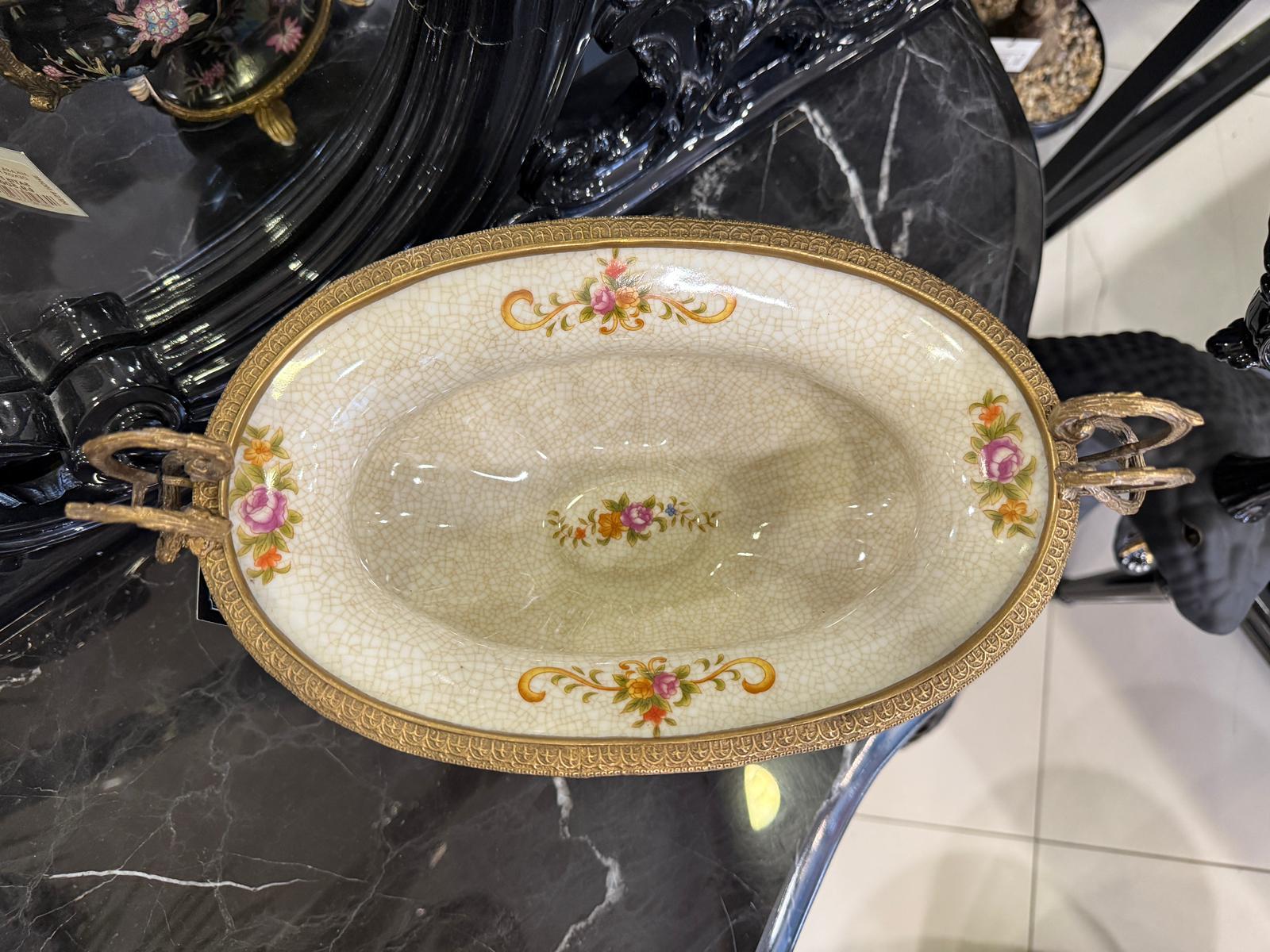 MİKASA  SİYAH DESENLİ PORS DEKOR KASE 32X17X21 Cm