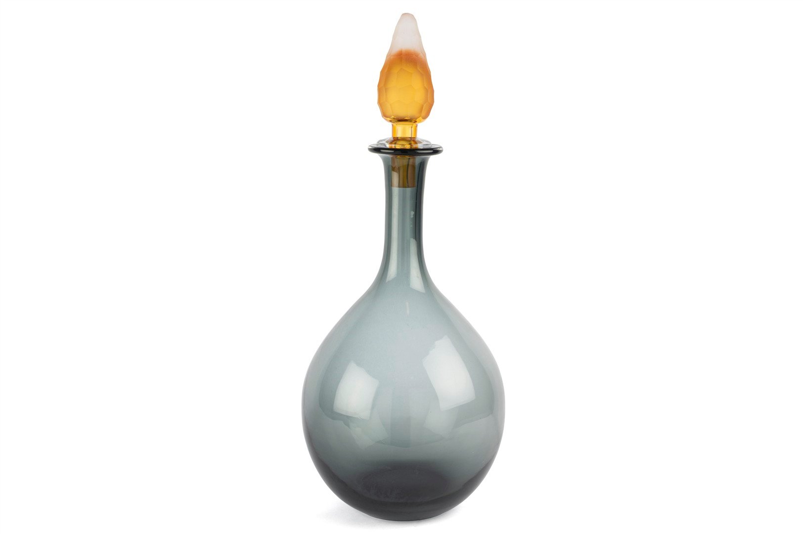 Mikasa Virella Amber Cam Kapaklı Gri Vazo 21x52cm