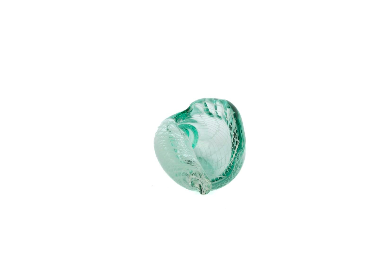 MİKASA Yeşil İstiridye Cam Dek Obje 22x9cm