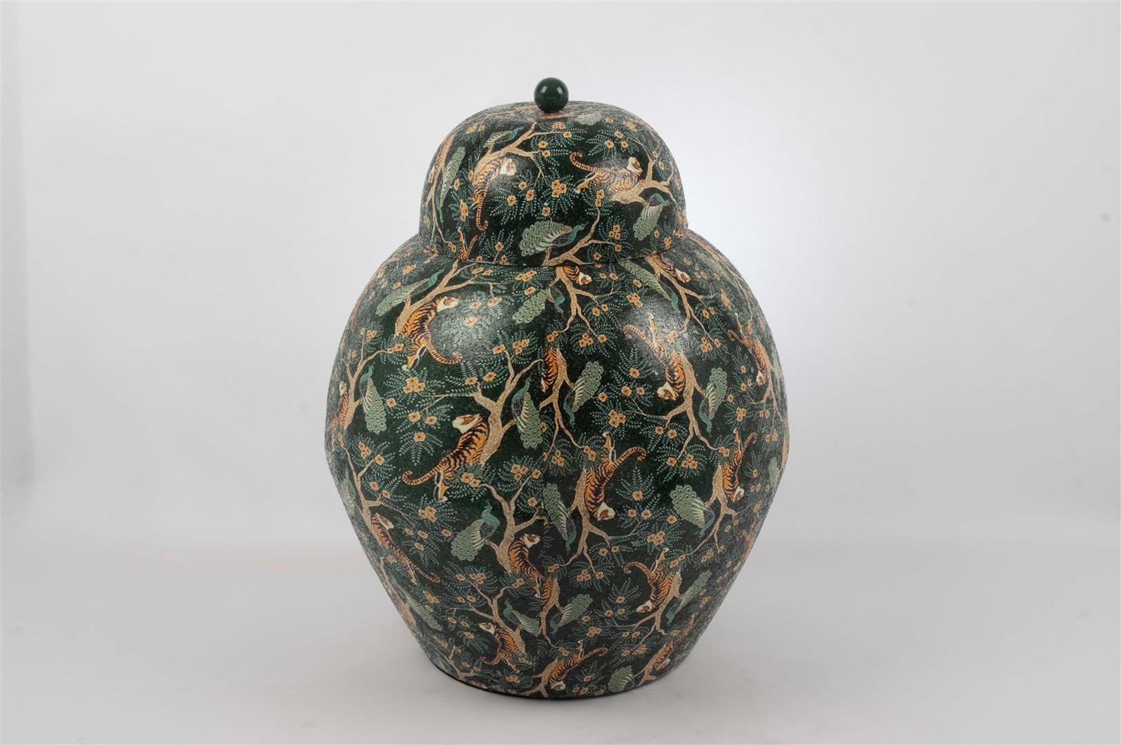 MİKASA YEŞİL KAPLANLI KAPAKLI KÜP 37X44 CM