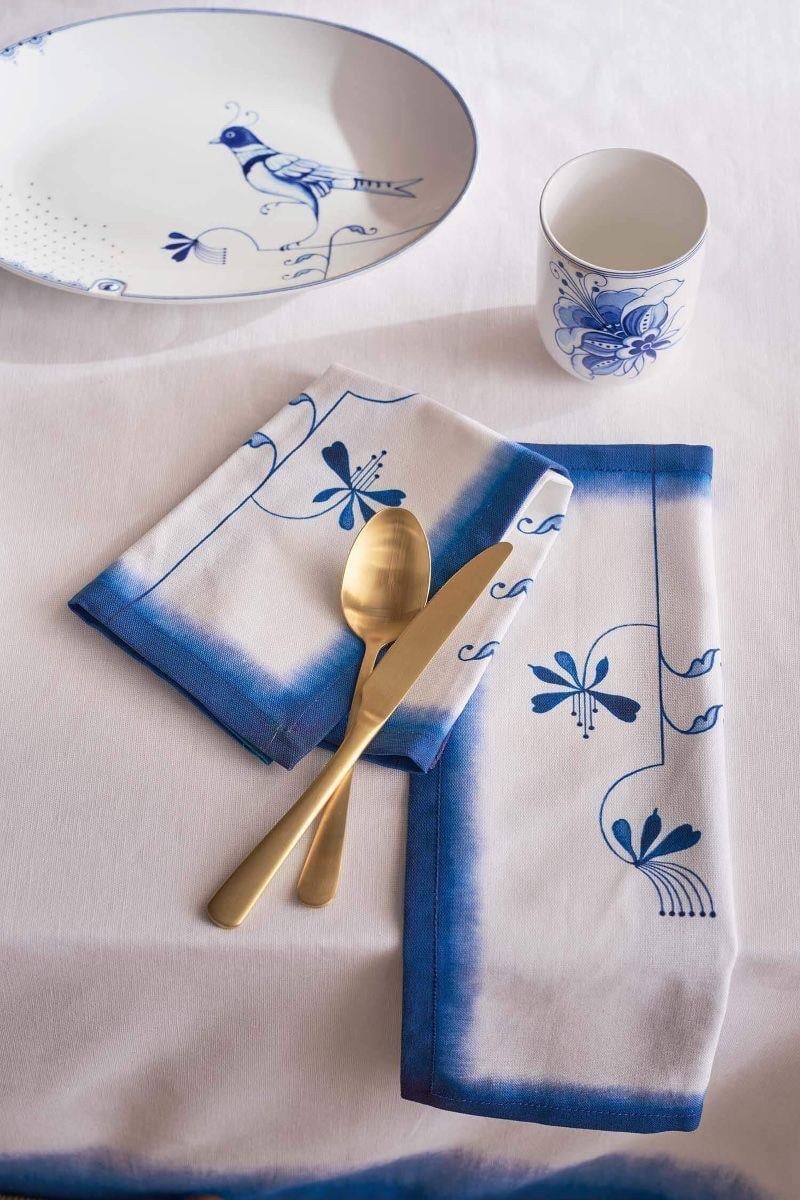 PIP STUDIO Blue Bird Oval Servis Tabağı
