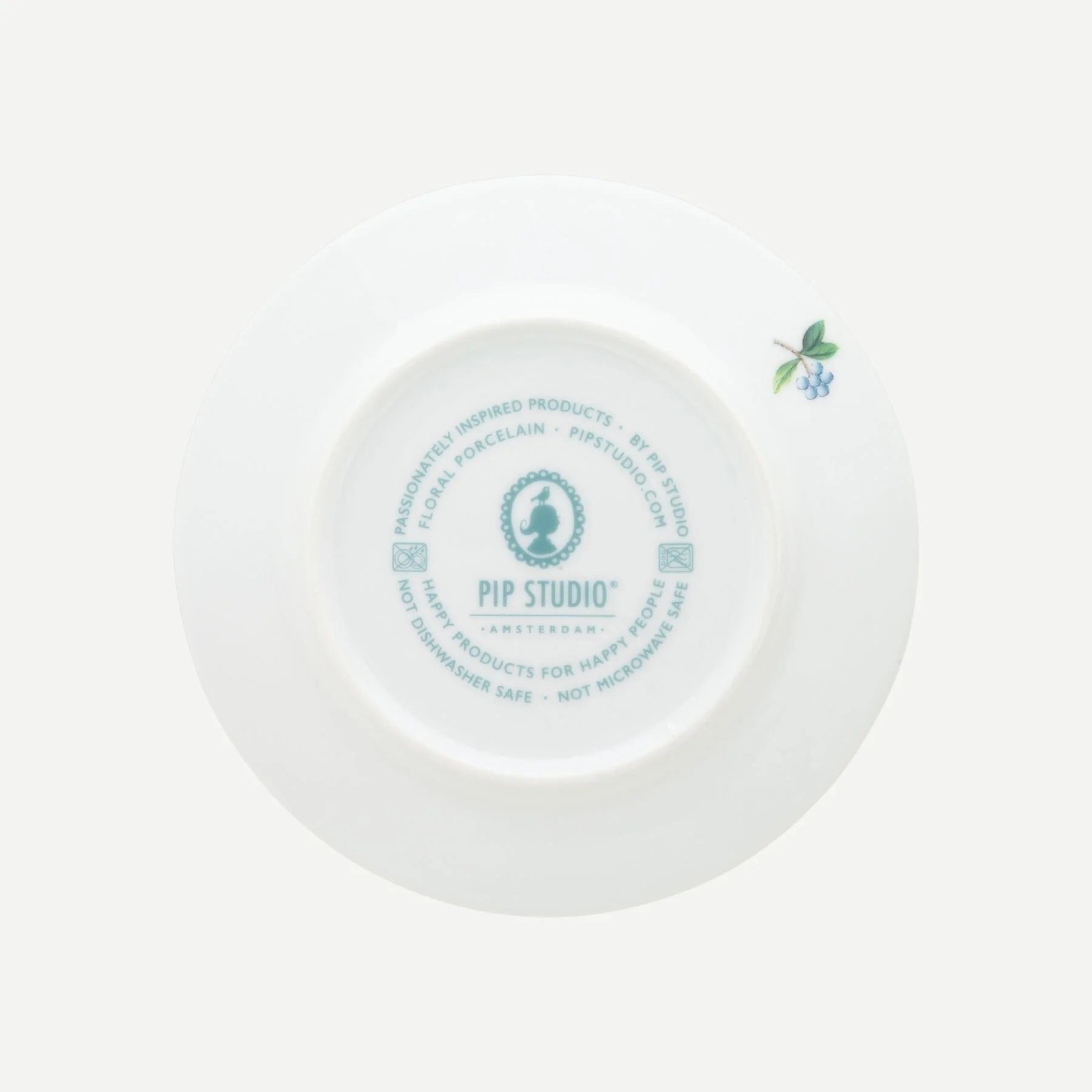 Pip Studio Blushing Birds Mavi Porselen Pasta Tabağı 17 Cm