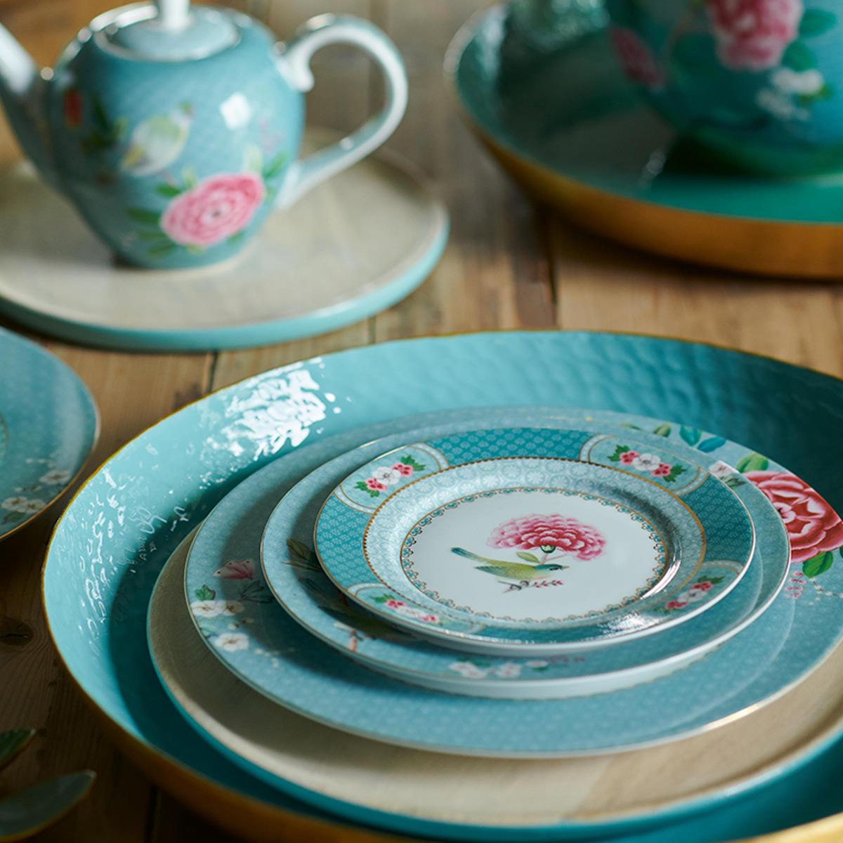 PIP STUDIO BLUSHİNG BİRDS MAVİ TABAK 21 CM