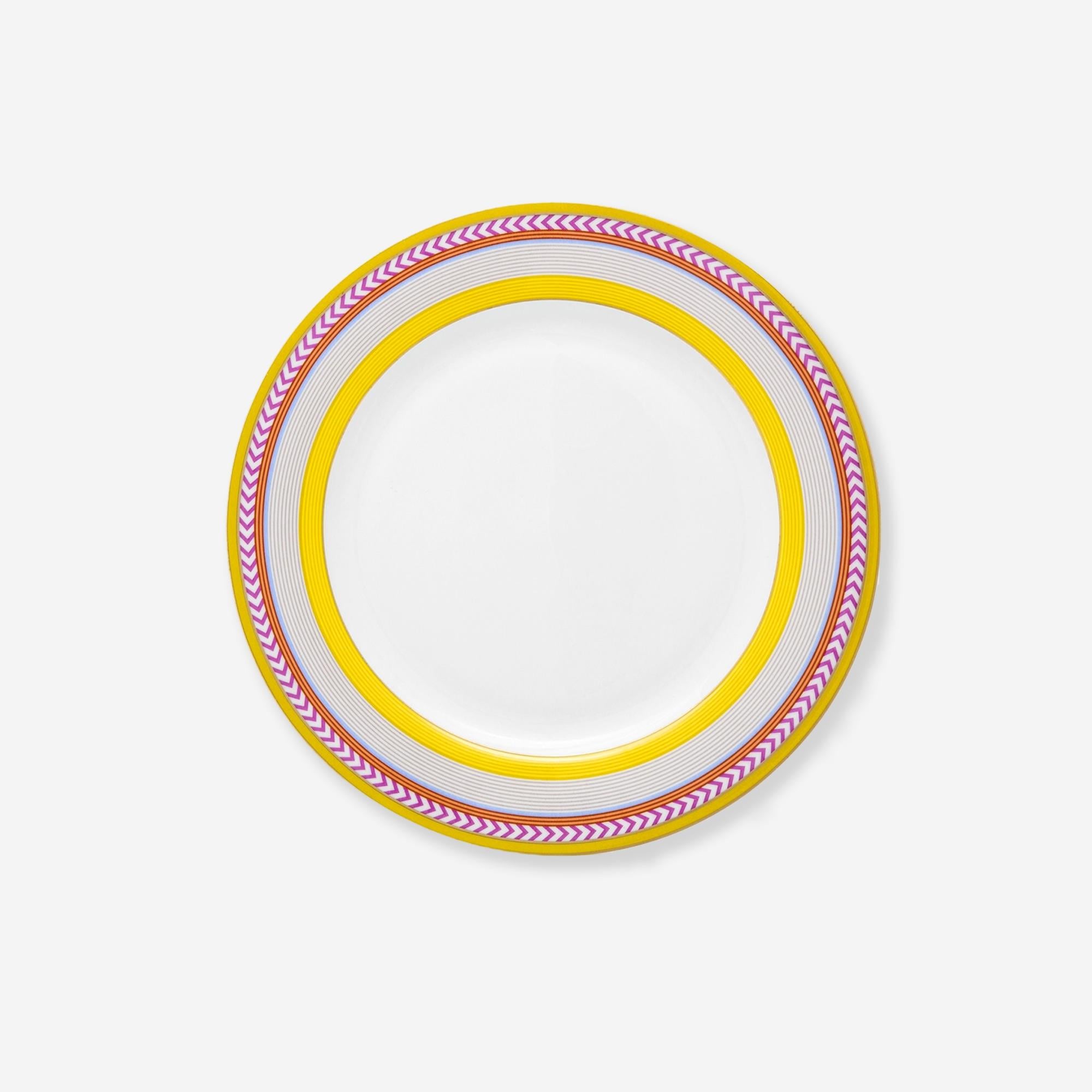 PIP STUDIO Chique Sarı Çizgili Tabak 23 cm