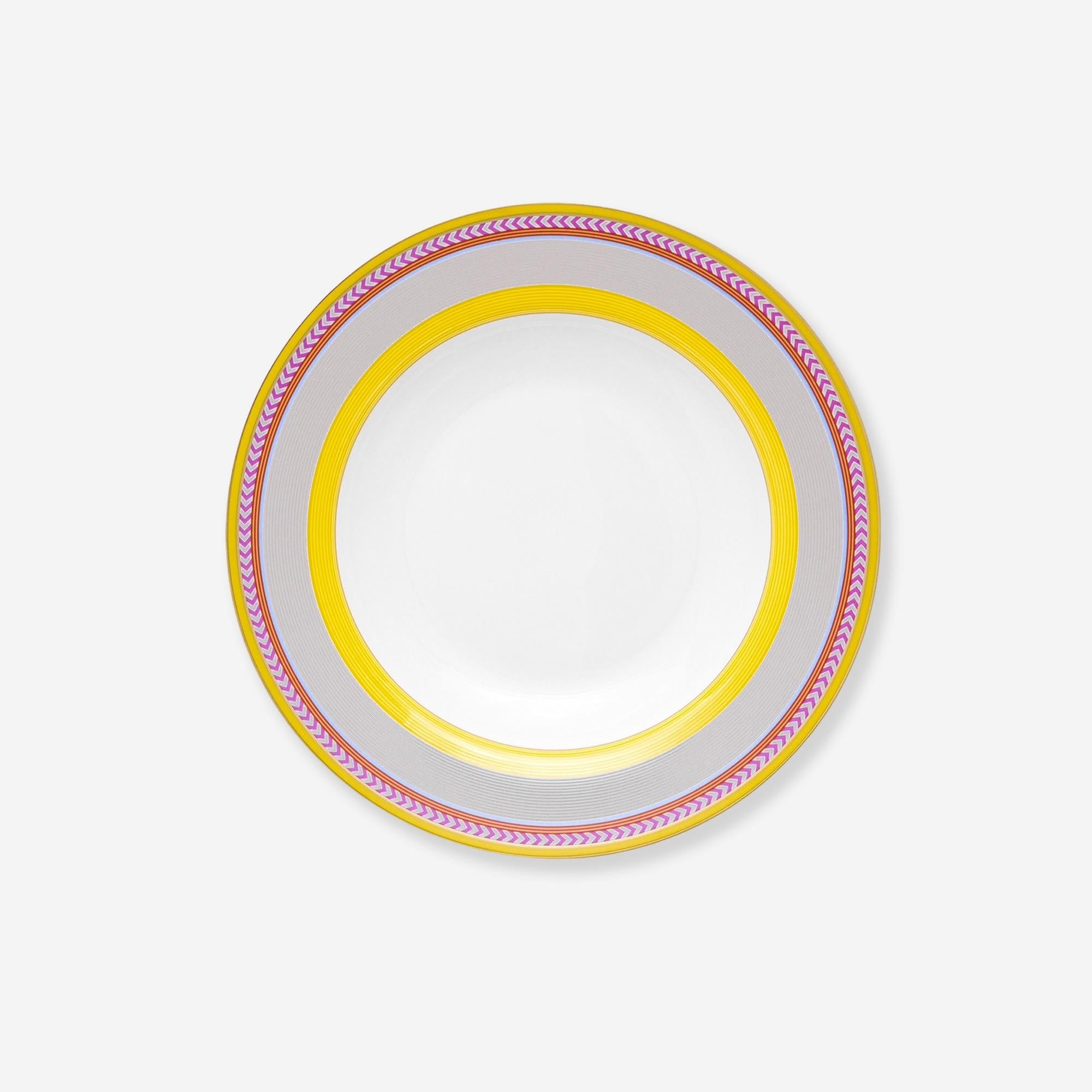 PIP STUDIO Chique Sarı Çizgili Tabak 28 cm