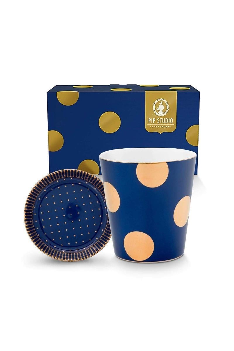 PIP STUDIO Dot Delight  Altın / Lacivert PORS.LATTE BARDK.