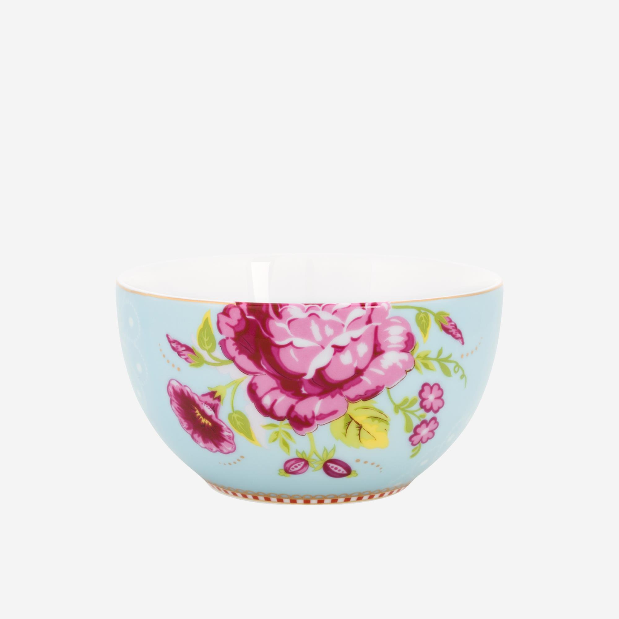 PIP STUDIO GÜL DESENLİ MAVİ KASE 12 CM