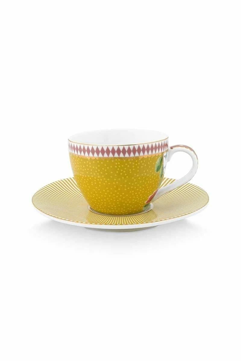 PIP STUDIO LA MAJORELLE İKİLİ SARI KAHVE FİNCANI SETİ 120 ML.