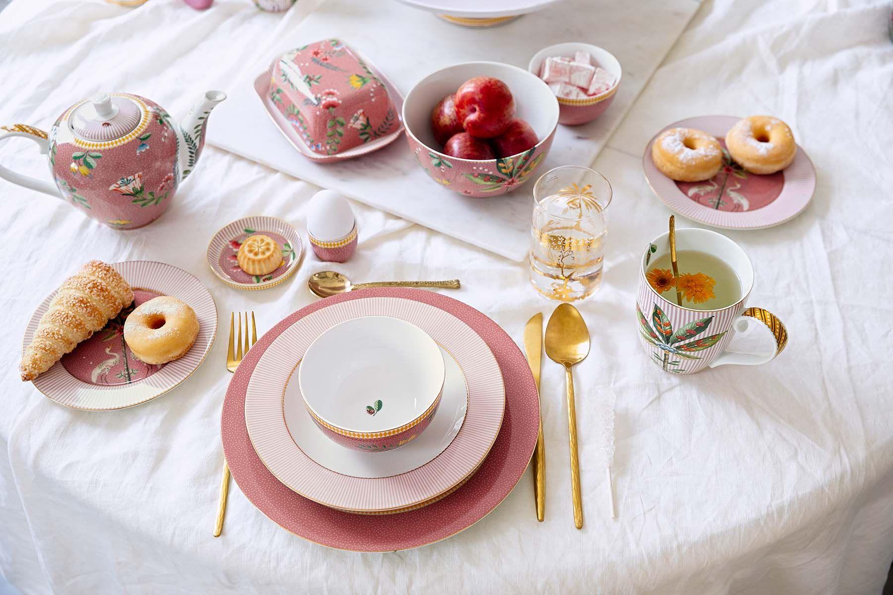 PIP STUDIO La Majorelle Pembe Kuşlu Tabak 17 cm