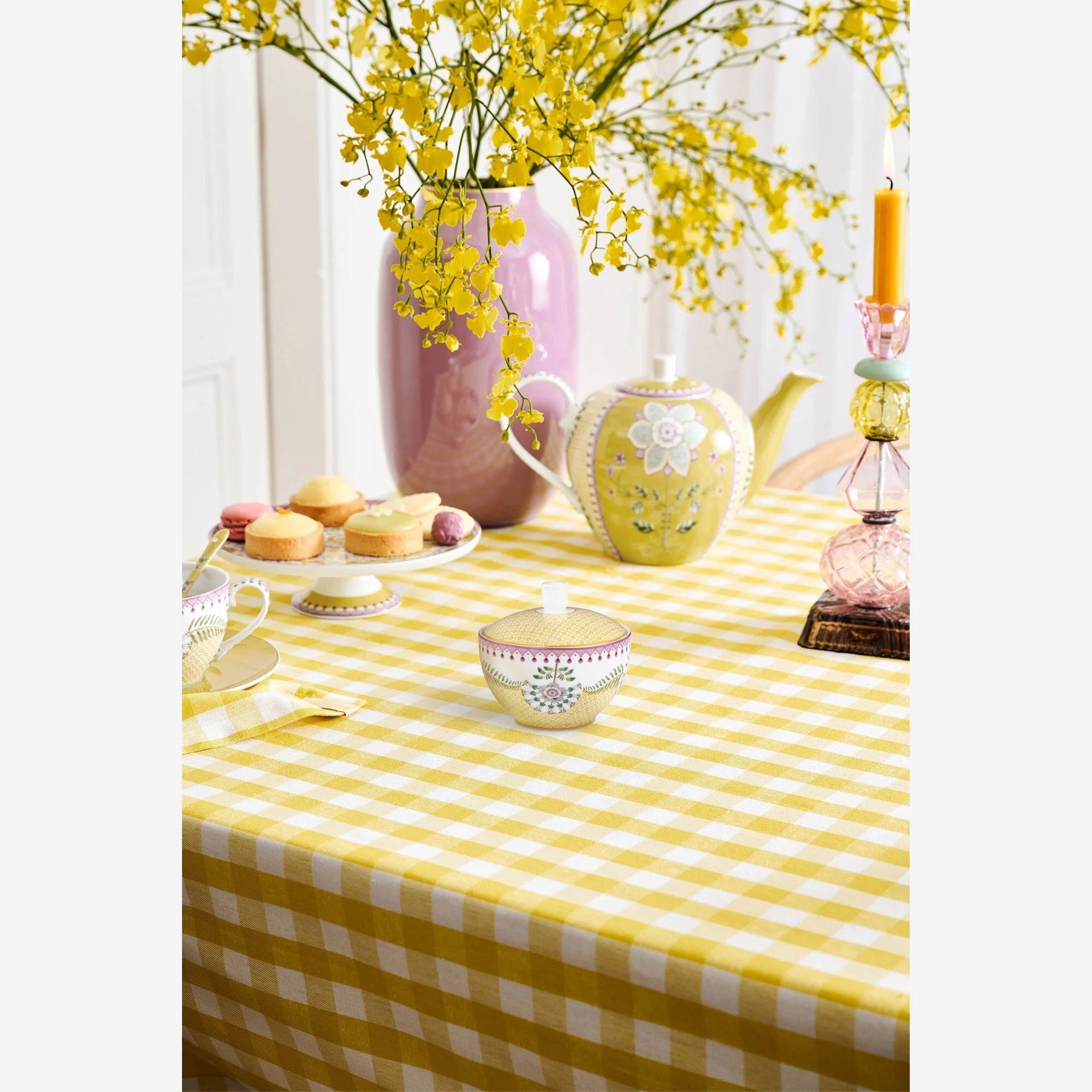 Pip Studio Lily & Lotus Sarı Porselen Şekerlik 300 Ml