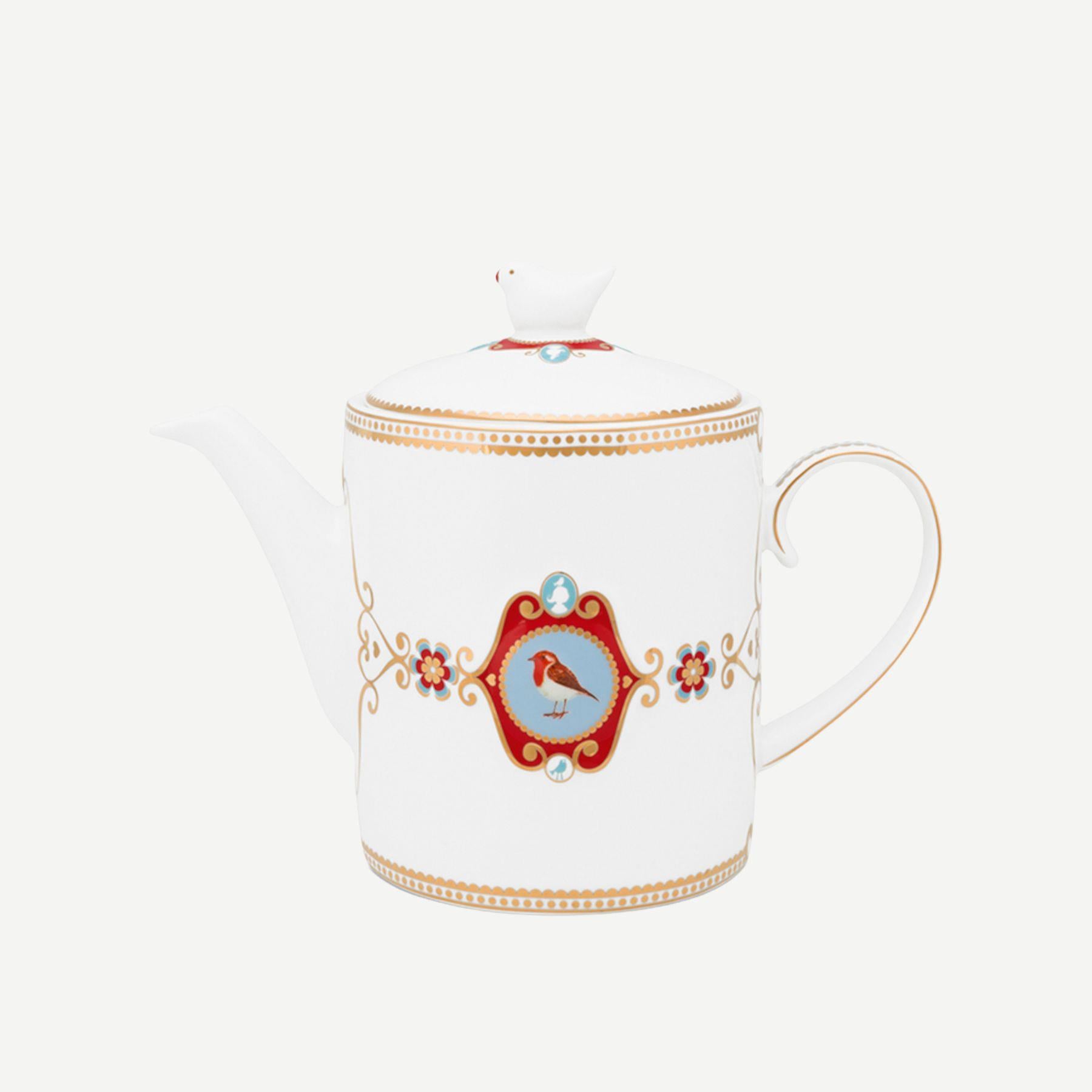 PIP STUDIO LOVE BİRDS BEYAZ MADALYON DESENLİ DEMLİK 1,3 LT.