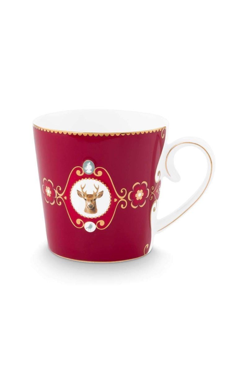 PIP STUDIO Love Birds Geyikli Kırmızı 250 ML KUPA