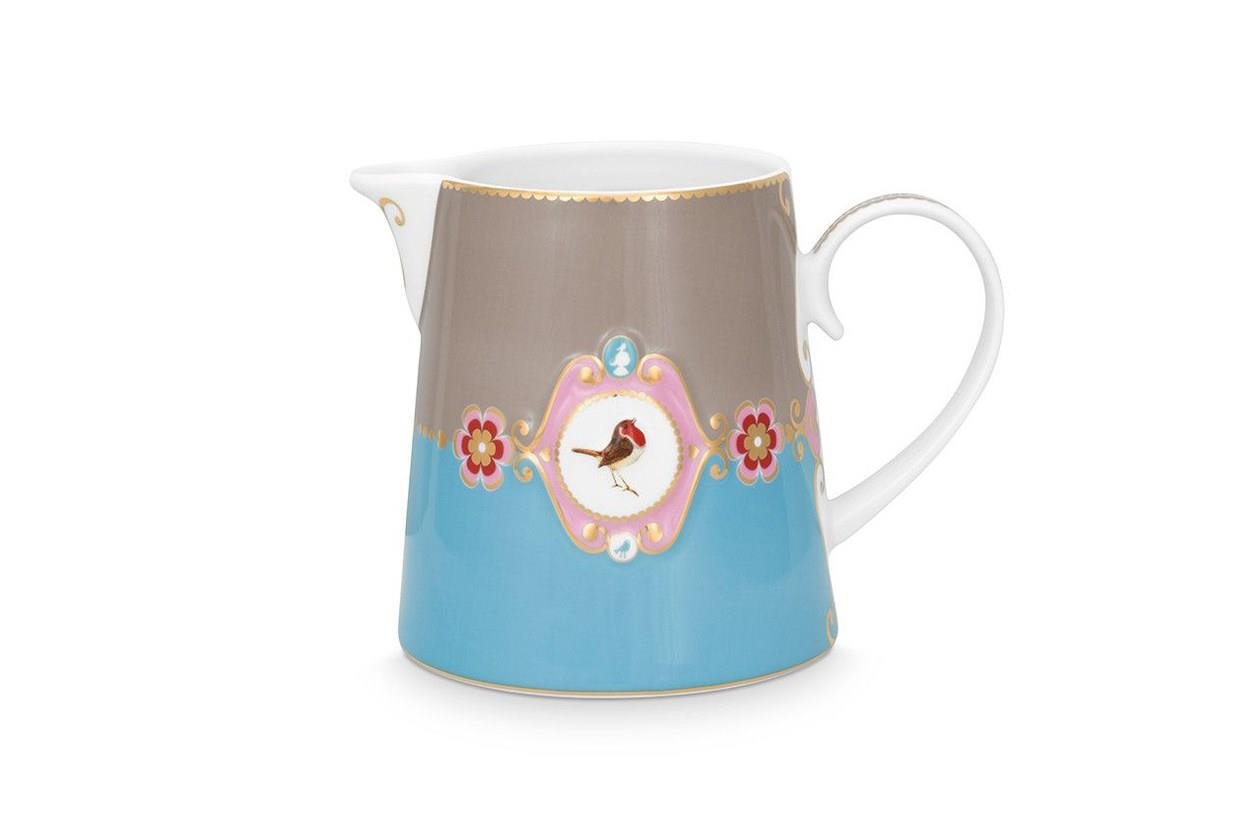 PIP STUDIO LOVE BİRDS MAVİ/HAKİ MADALYON DESENLİ SÜRAHİ 900 ML