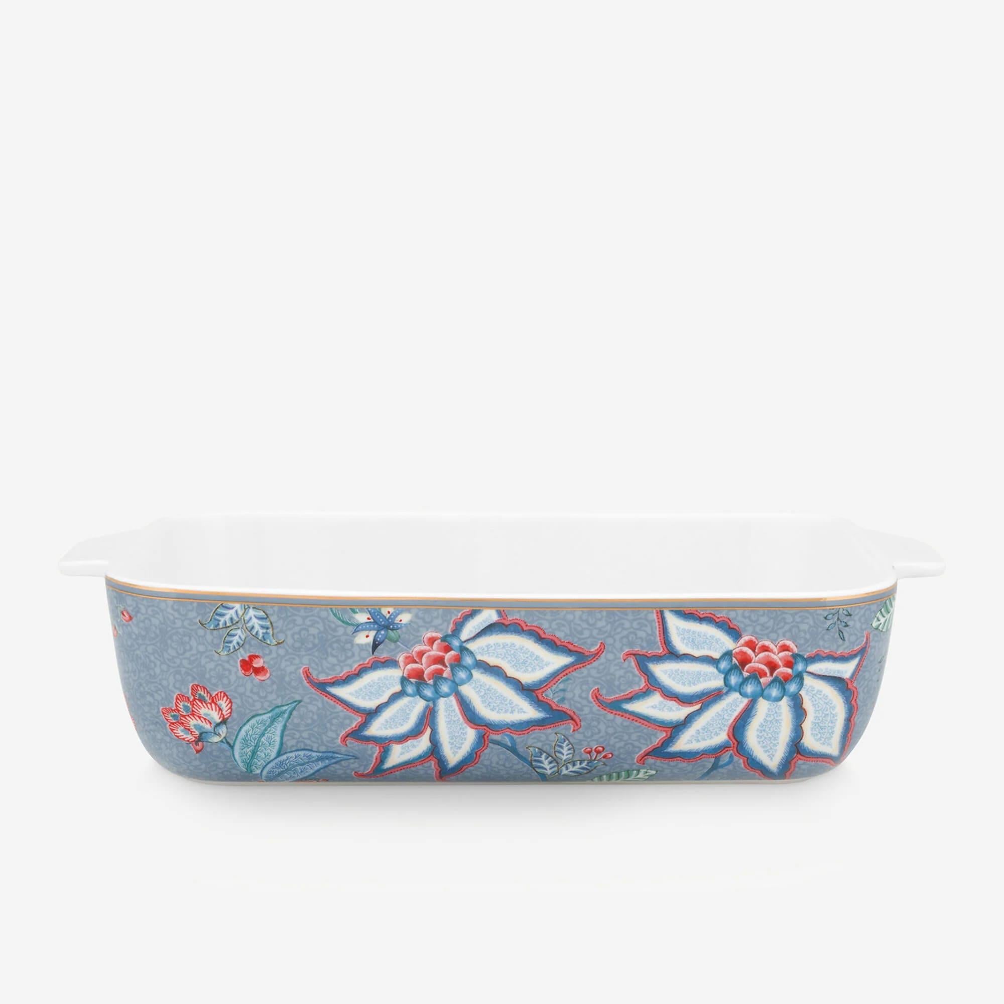 PIP STUDIO lower Festival Mavi Dikdörtgen Fırın Kabı 27.5x18.5 cm