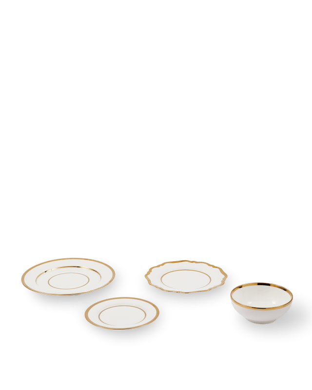 Pols Potten Golden Finds Plates & Bowl Set