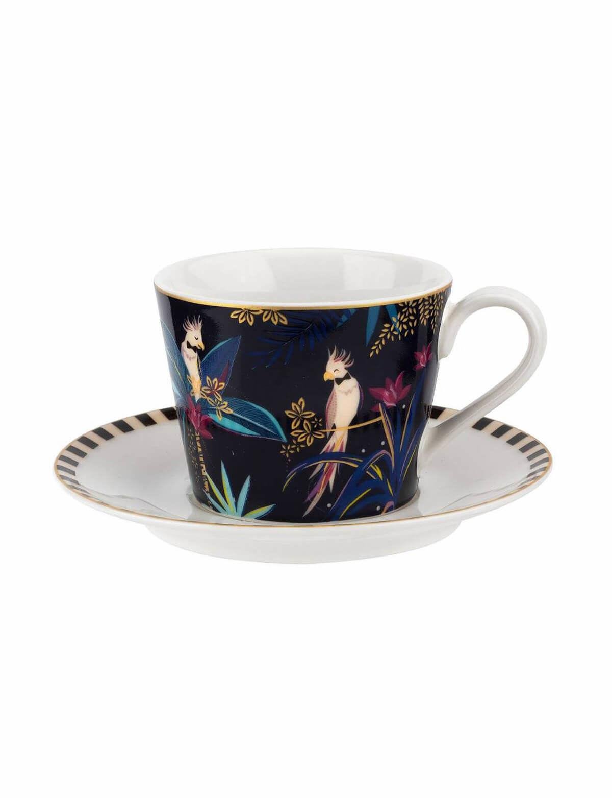 Portmeirion Rw.Smtc.78924-Xg Tahiti Çay Fincan+Tabağı-Cockatoo