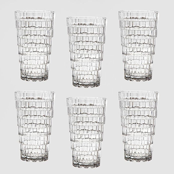 Rcr Stack Yüksek Kalite Cam 6'lı Meşrubat Bardağı Seti 390 Ml