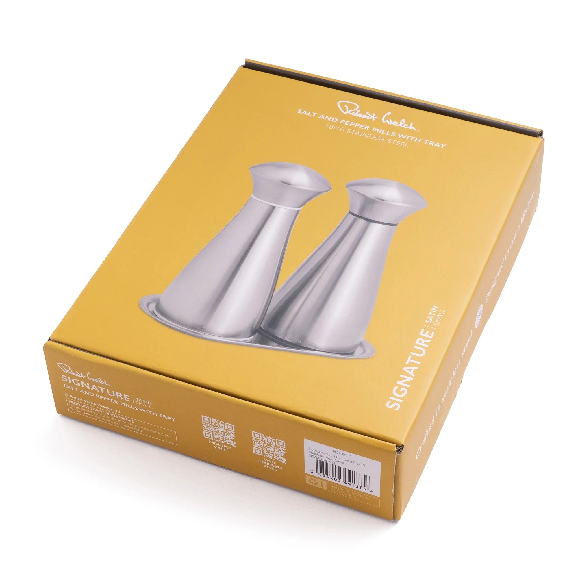 Robert Welch Mat Düz Model Tuzluk Biberlik Set