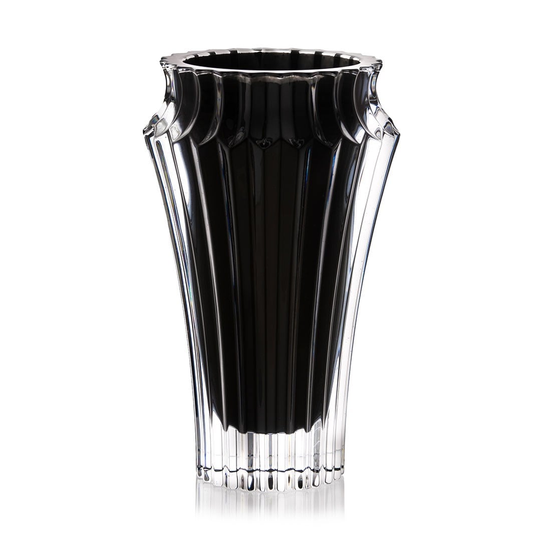 Rogaska Vase 25cm Crown Jewel Black