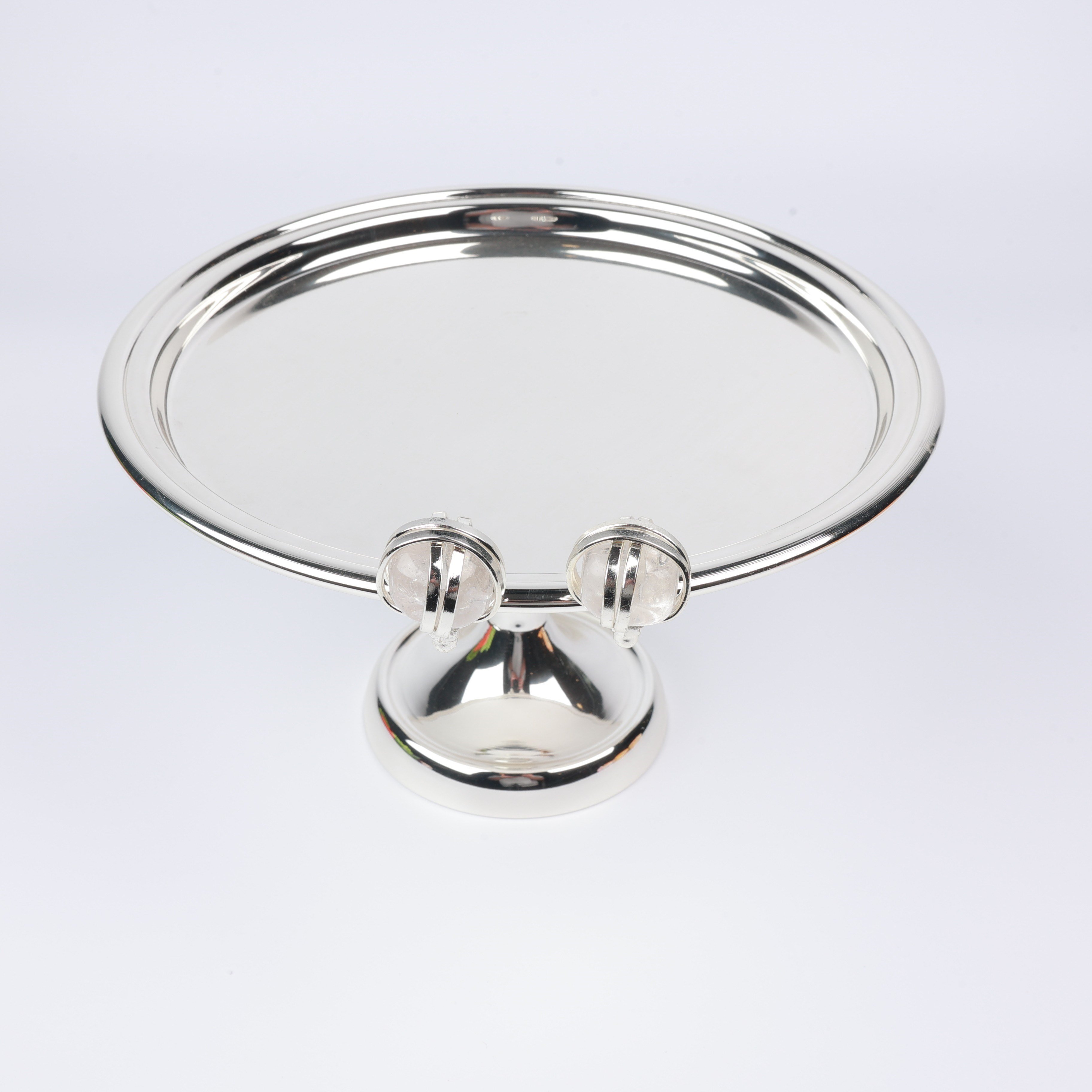 Select Dt Cake Stand 24X14 Cm Beyaz-Siyah Taş