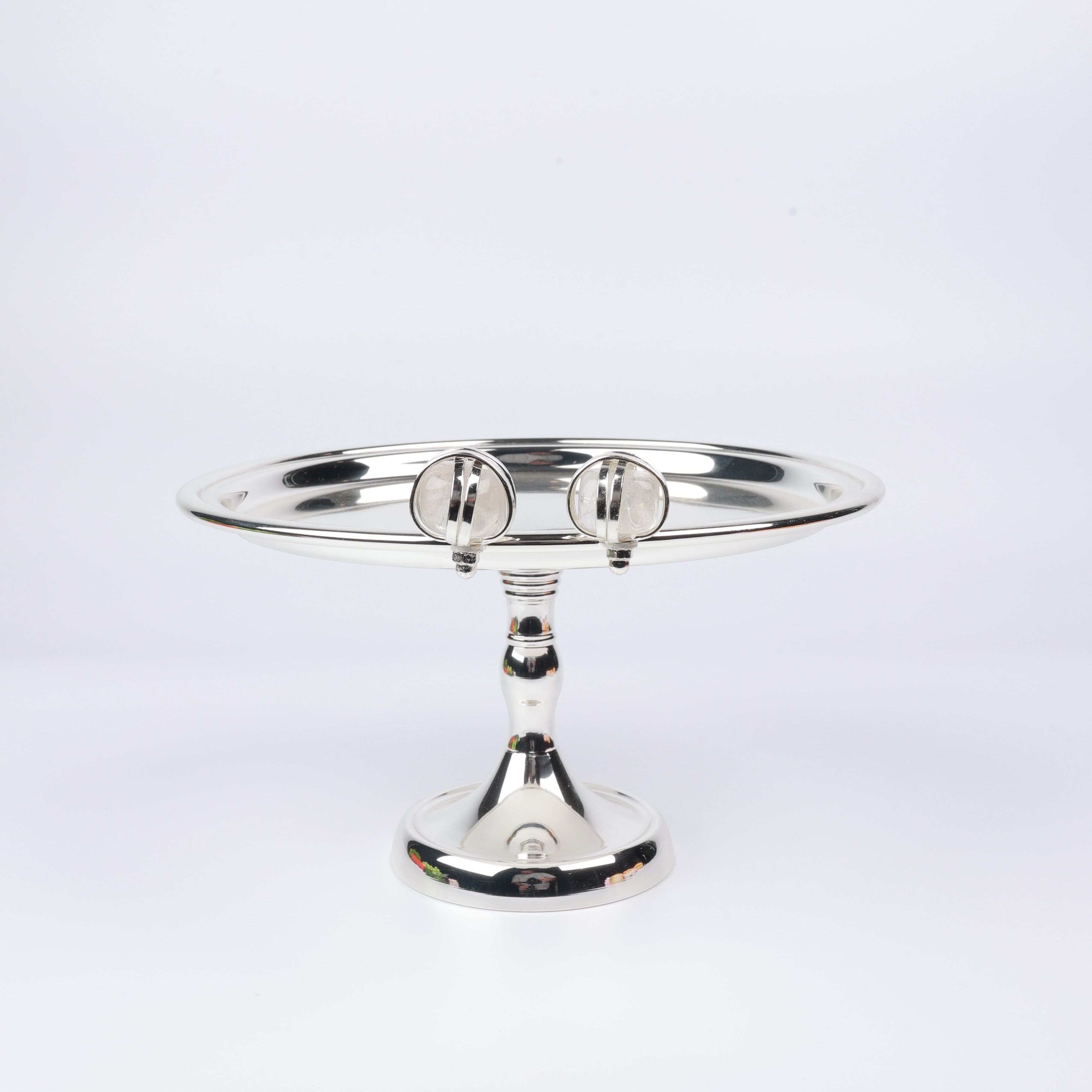 Select Dt Cake Stand 24X14 Cm Beyaz-Siyah Taş
