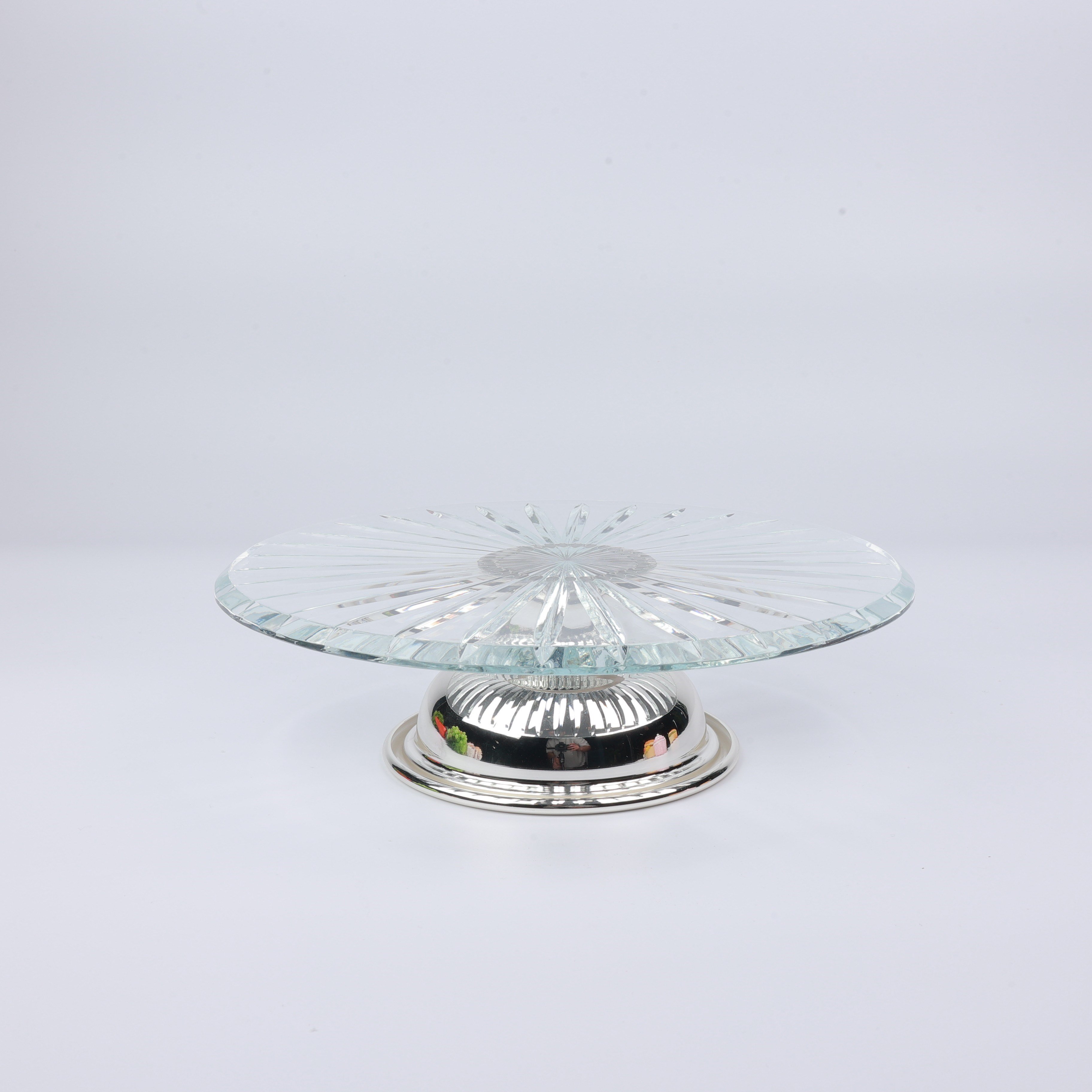 Select Gumus Yuv Ayaklı Cam Servıs 25Cm