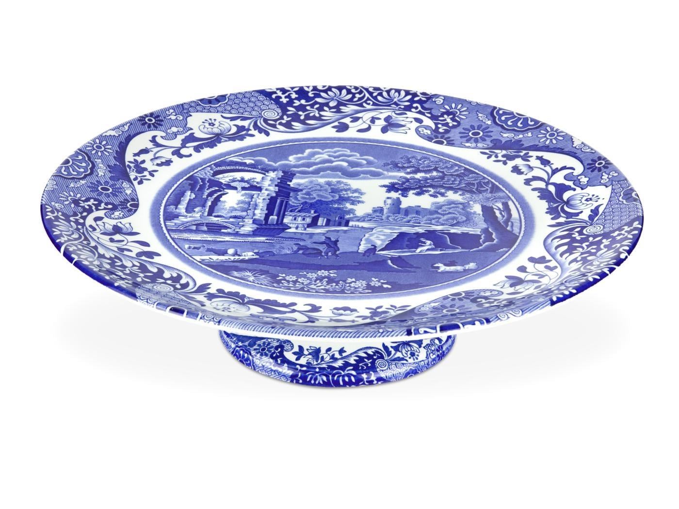 SPODE BLUE ITALIAN AYAKLI KEK SERVİS 27 CM