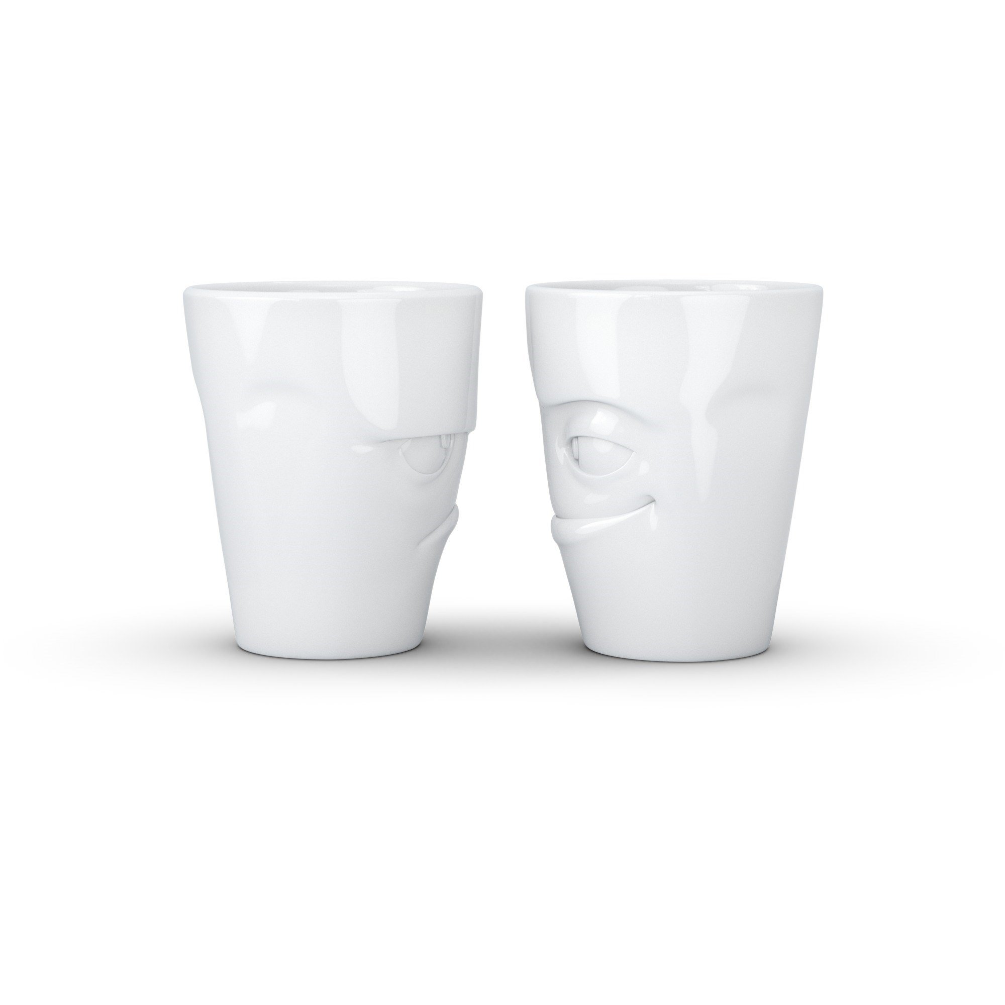 Tassen Grumpy & Impish- Beyaz İkili Bardak Seti, 350 Ml
