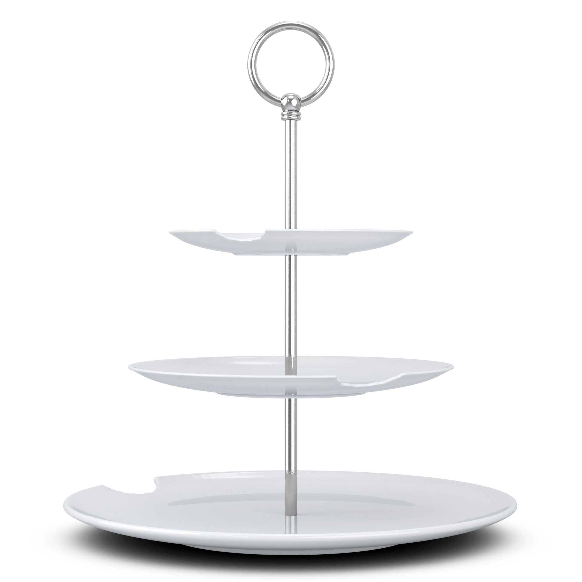 Tassen Katlı Sunumluk Isırıklı Üçlü 15 Cm 20 Cm 28 Cm