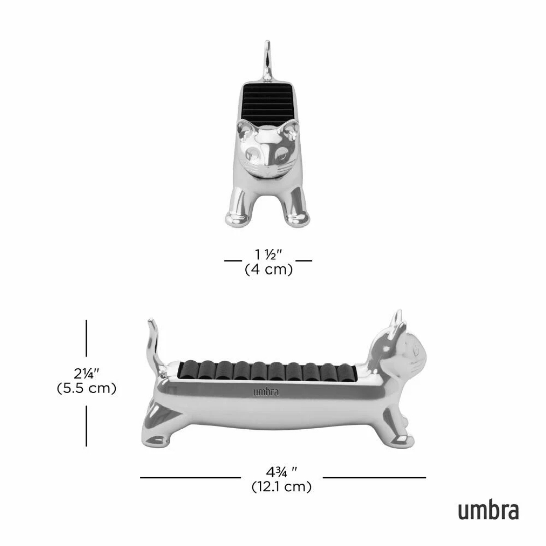Umbra Alı Cat Yüzük Tutucu Krom Renk 4 X 5,5 X 12 Cm