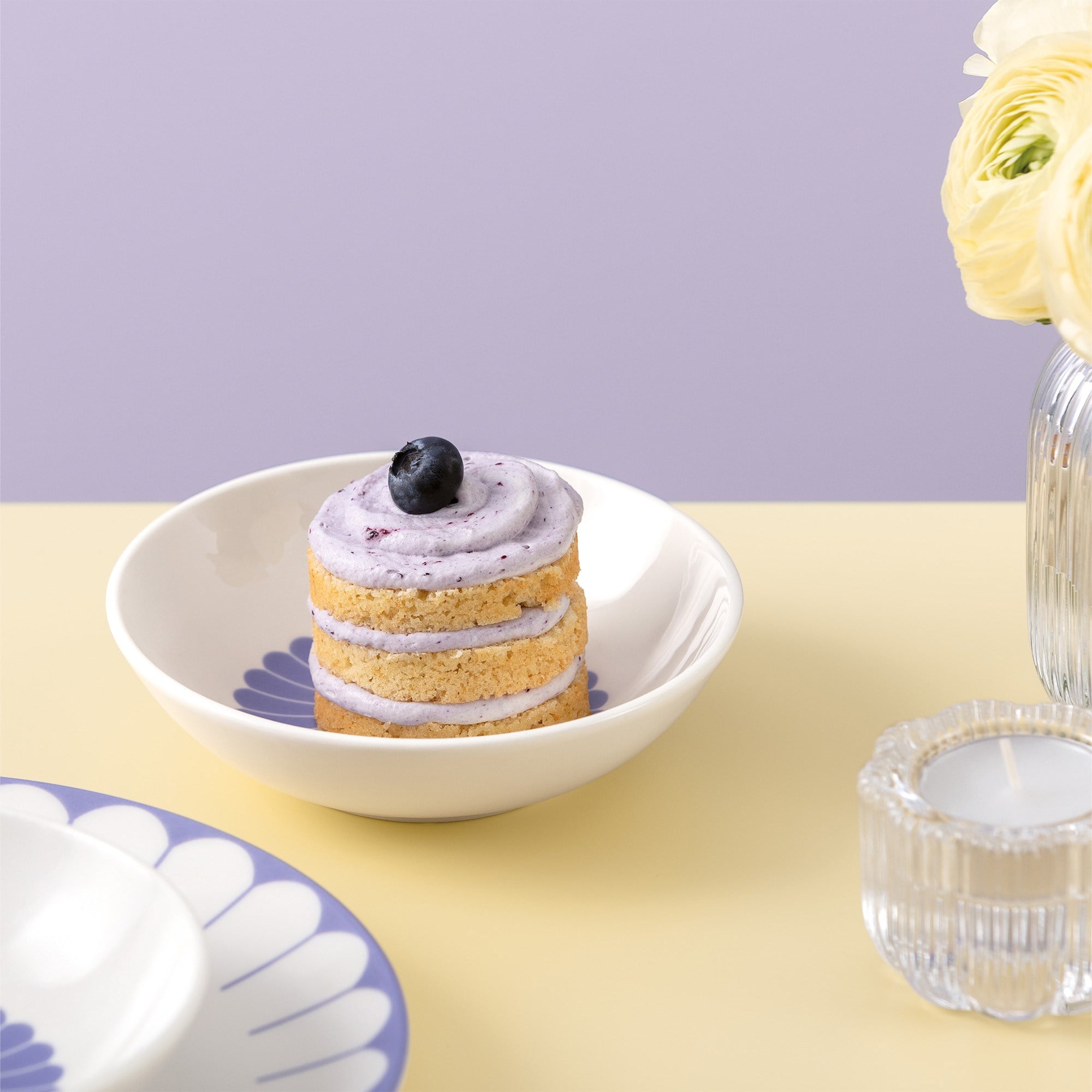 Vb Fleur Bleu - Komposto/salata Kasesı, 13 Cm, Mavı