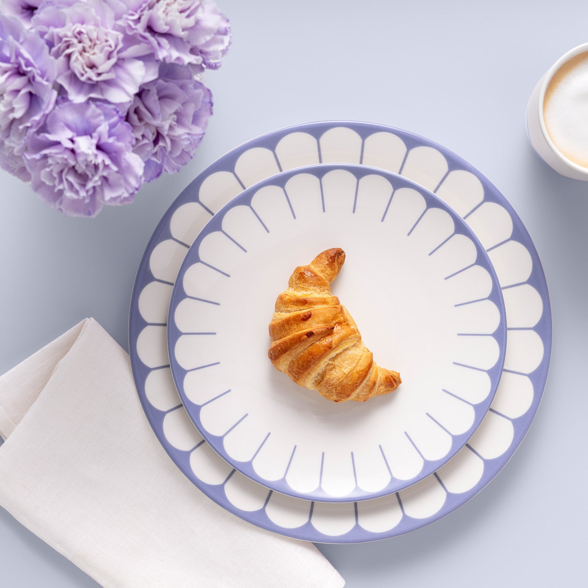 Vb Fleur Bleu - Yemek Tabagı, 26,5 Cm, Mavı