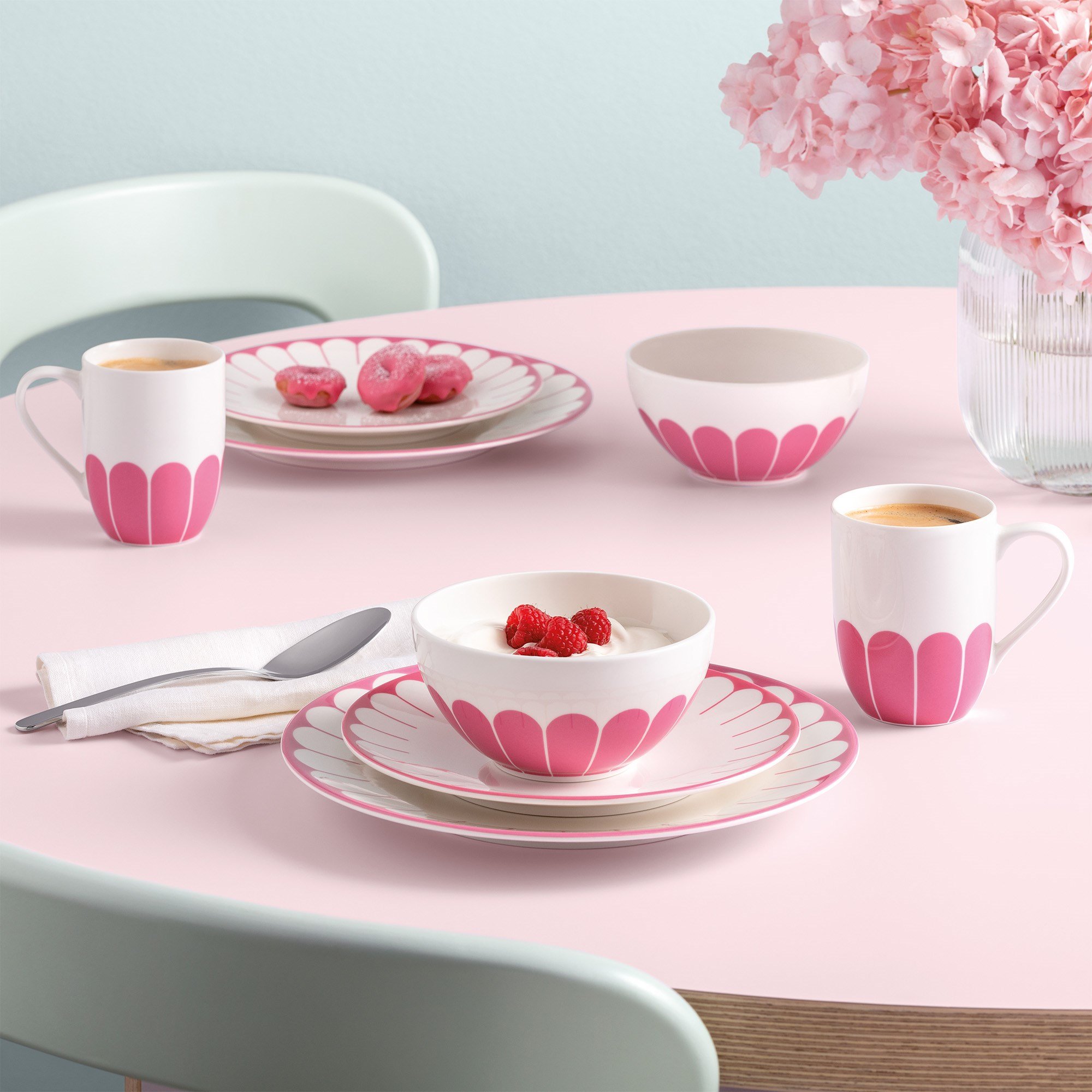 Vb Fleur Cassıs - Komposto/salata Kasesı, 14 Cm, Pembe