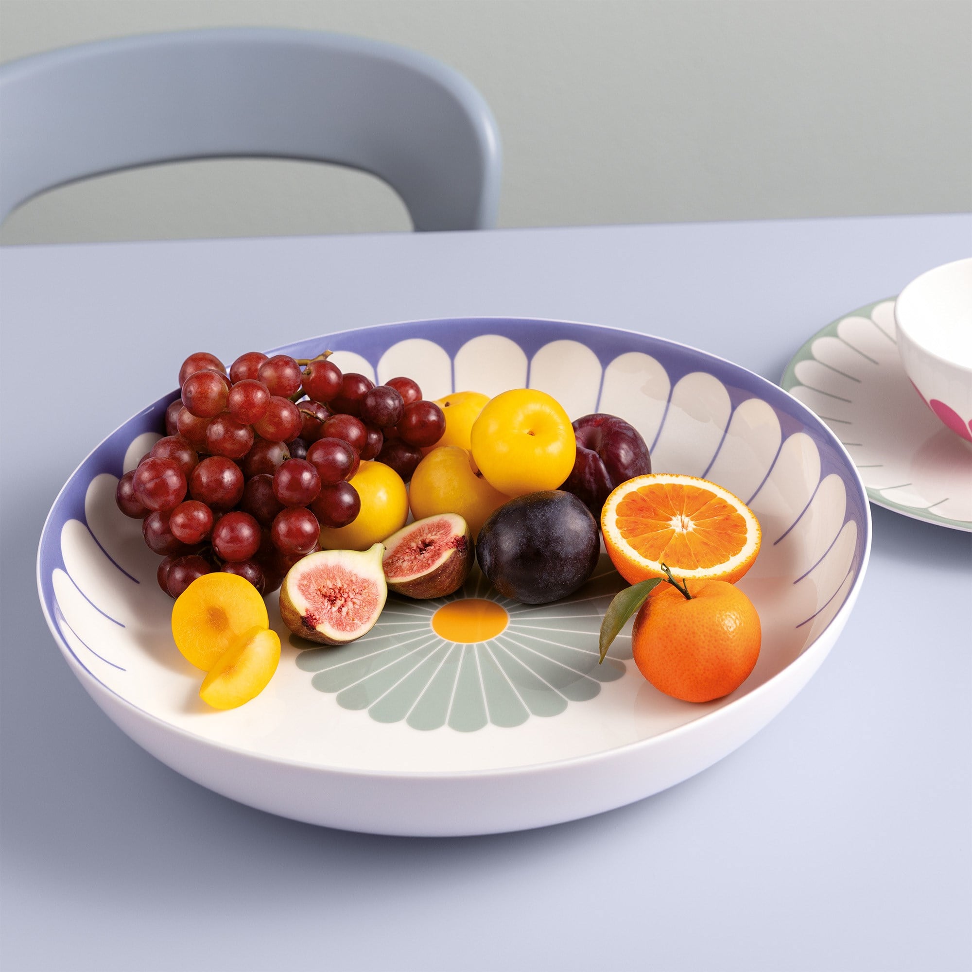 Vb Fleur Couleur - Servıs Kasesı, 38 Cm, 3.4 L, Cok Renklı