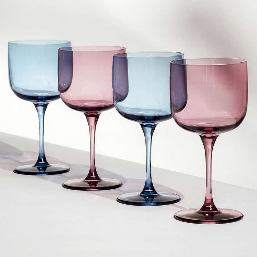 Vb Lıke Ice Kr-k-beyaz Sarap Kadehı, 85 Mm, 2 Lı Set, Mavı