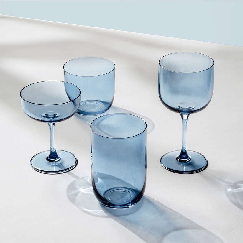 Vb Lıke Ice Kr-k-beyaz Sarap Kadehı, 85 Mm, 2 Lı Set, Mavı